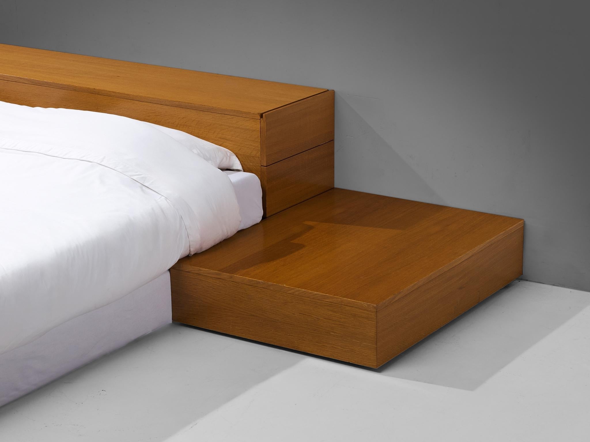 Cini Boeri for Arflex 'Tuttoletto' Queen Bed in Oak more furniture and collectibles Morentz