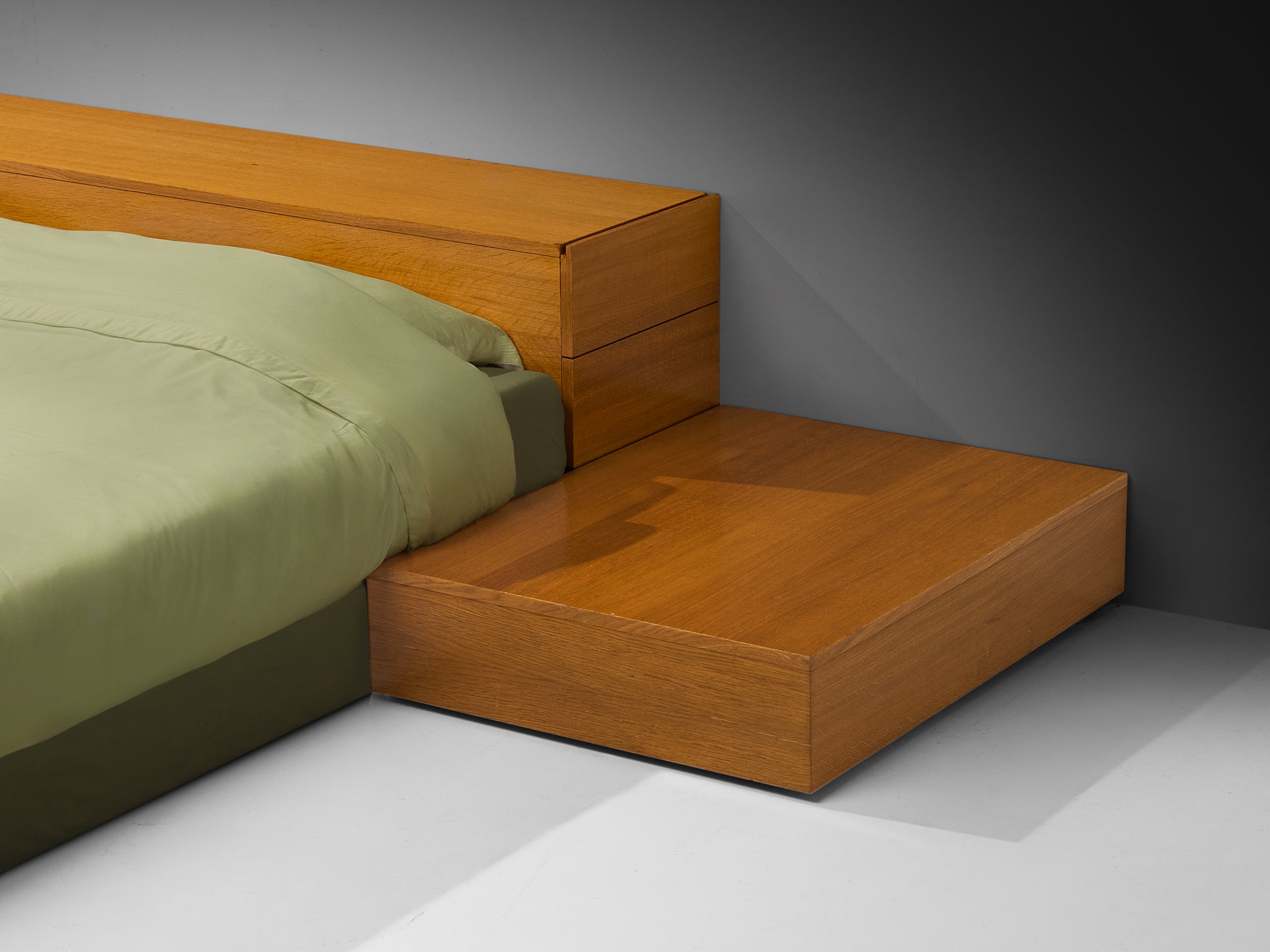 Cini Boeri for Arflex 'Tuttoletto' Queen Bed in Oak More Furniture and Collectibles Morentz