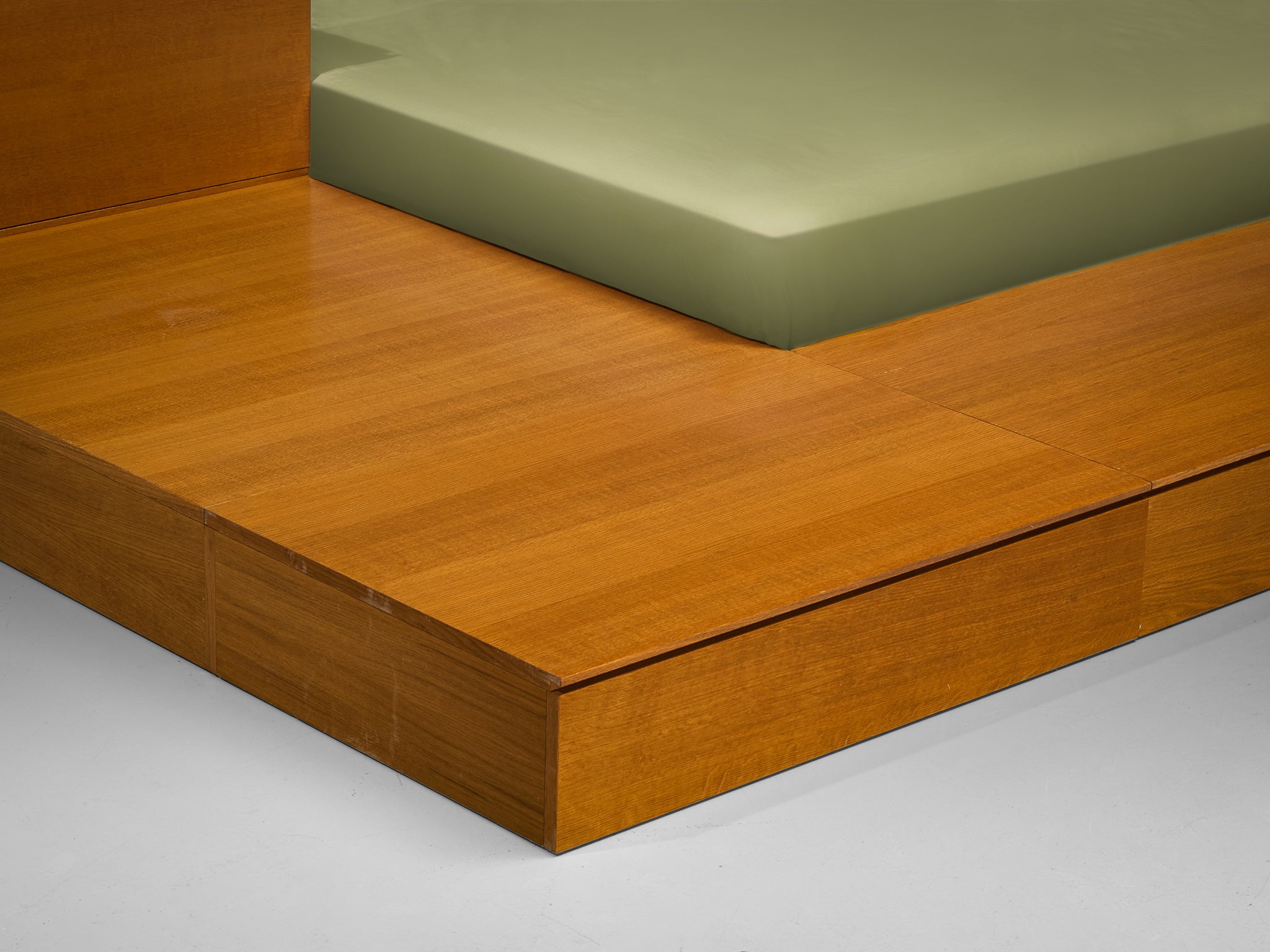 Cini Boeri for Arflex 'Tuttoletto' Queen Bed in Oak More Furniture and Collectibles Morentz