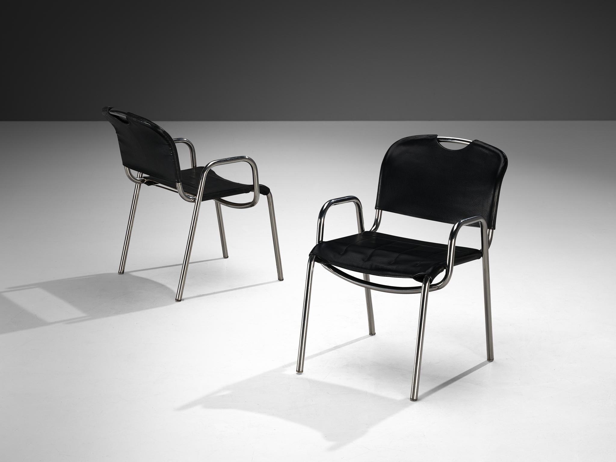 Achille Castiglioni for Zanotta Set of Twelve 'Castiglia' Dining Chairs seating Morentz