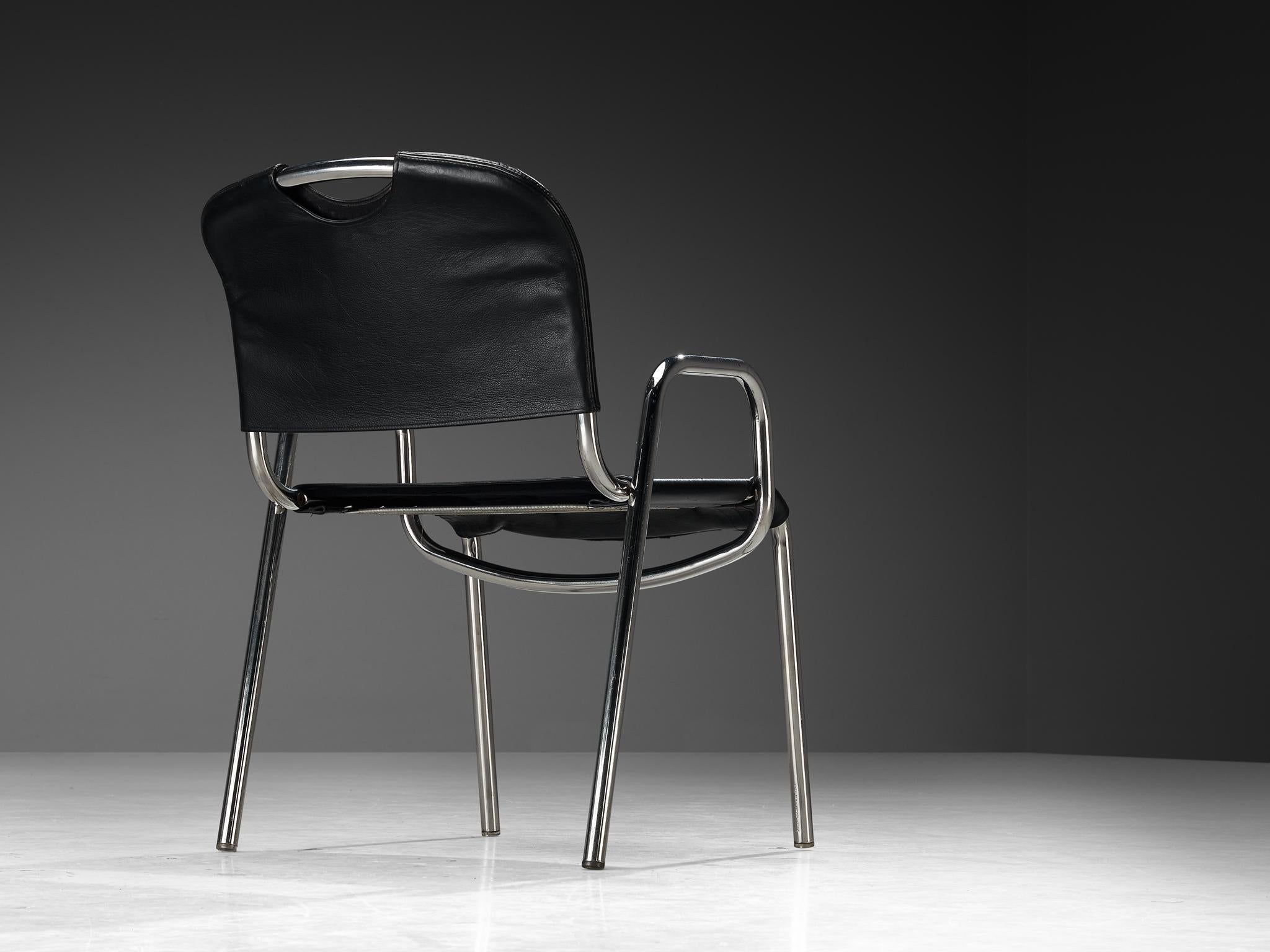 Achille Castiglioni for Zanotta Set of Twelve 'Castiglia' Dining Chairs seating Morentz