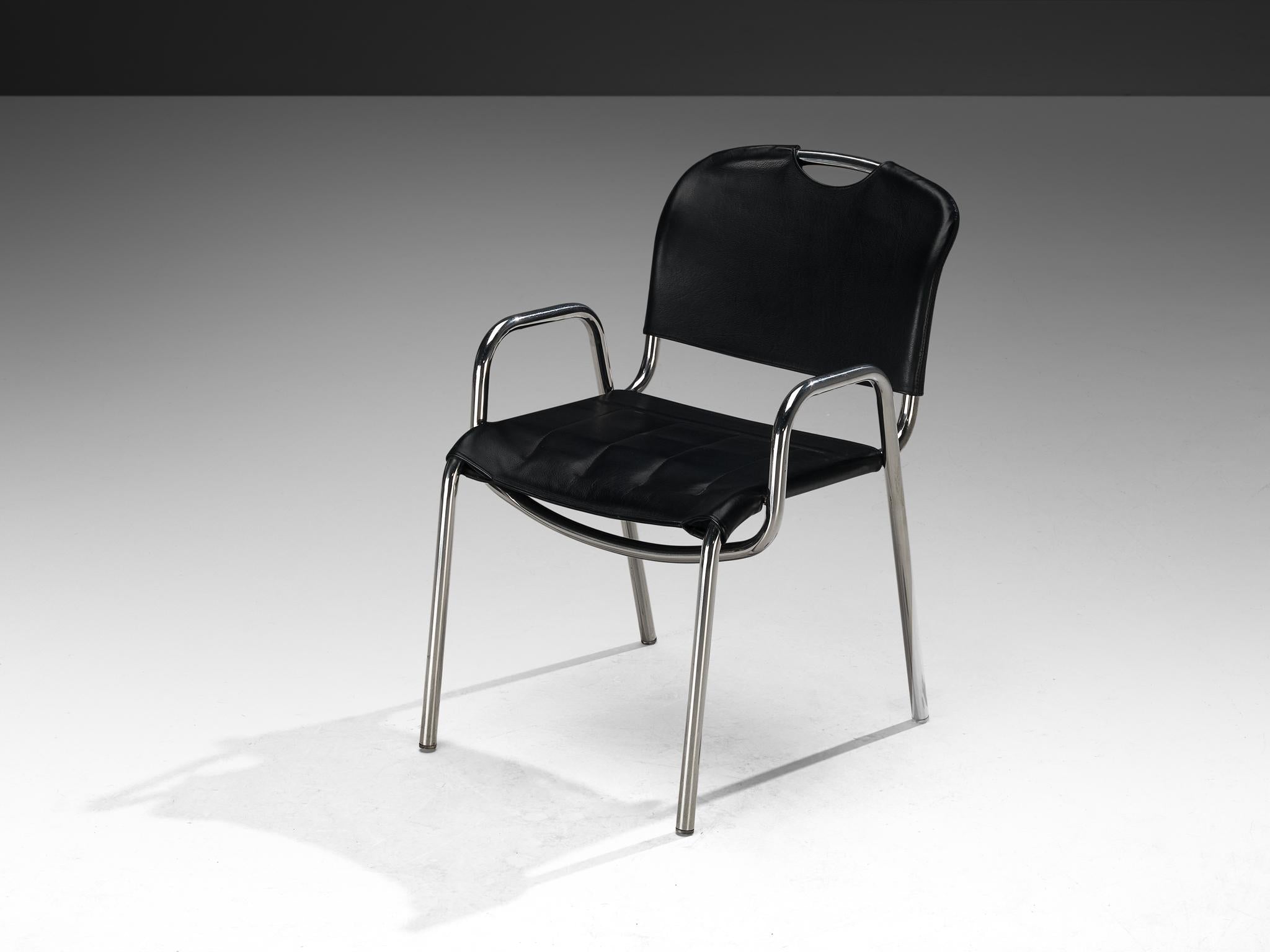 Achille Castiglioni for Zanotta Set of Twelve 'Castiglia' Dining Chairs seating Morentz