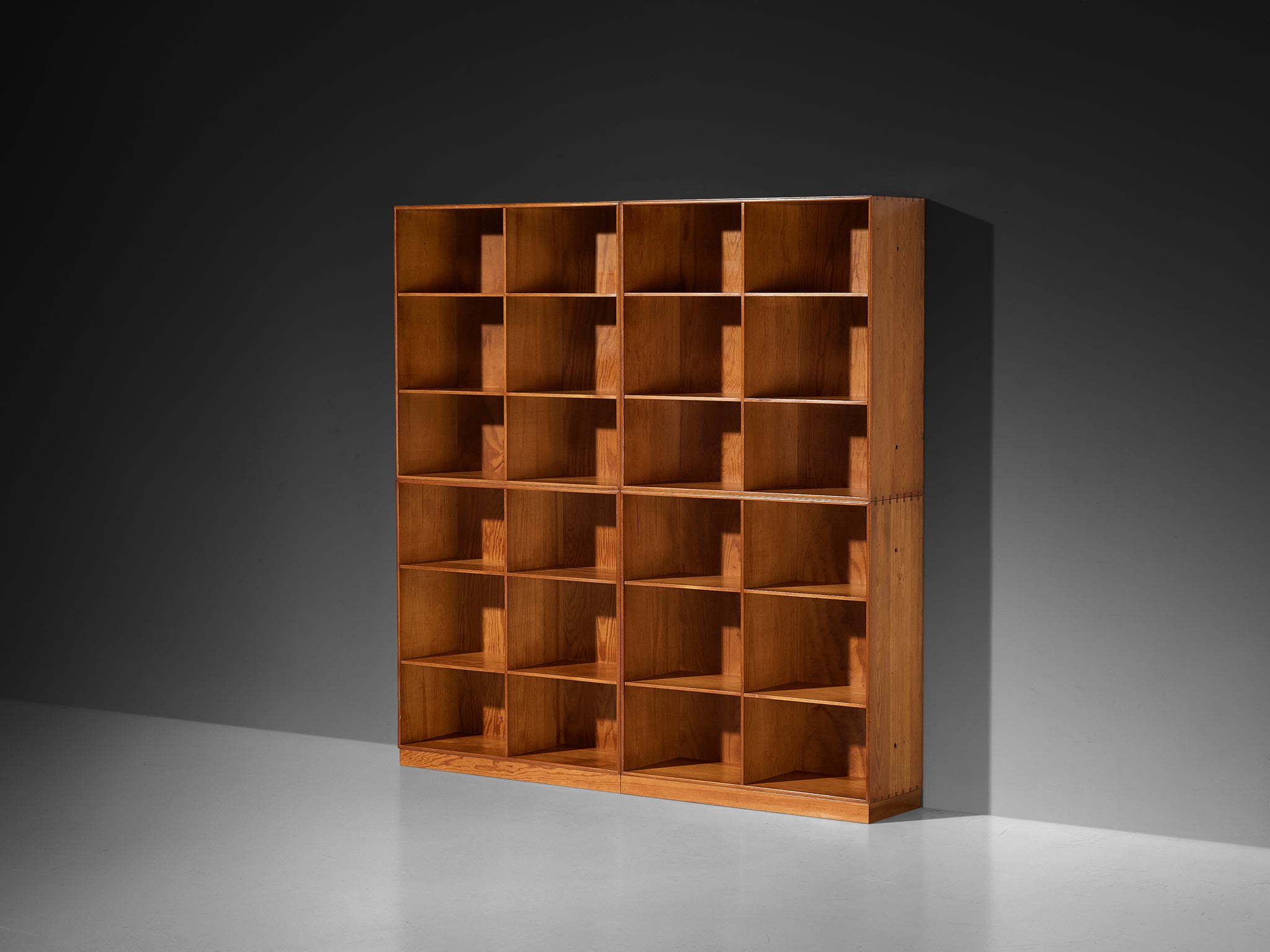 Mogens Koch for Rud Radmussen Modular Bookcase in Pine Case pieces and storage cabinets Morentz
