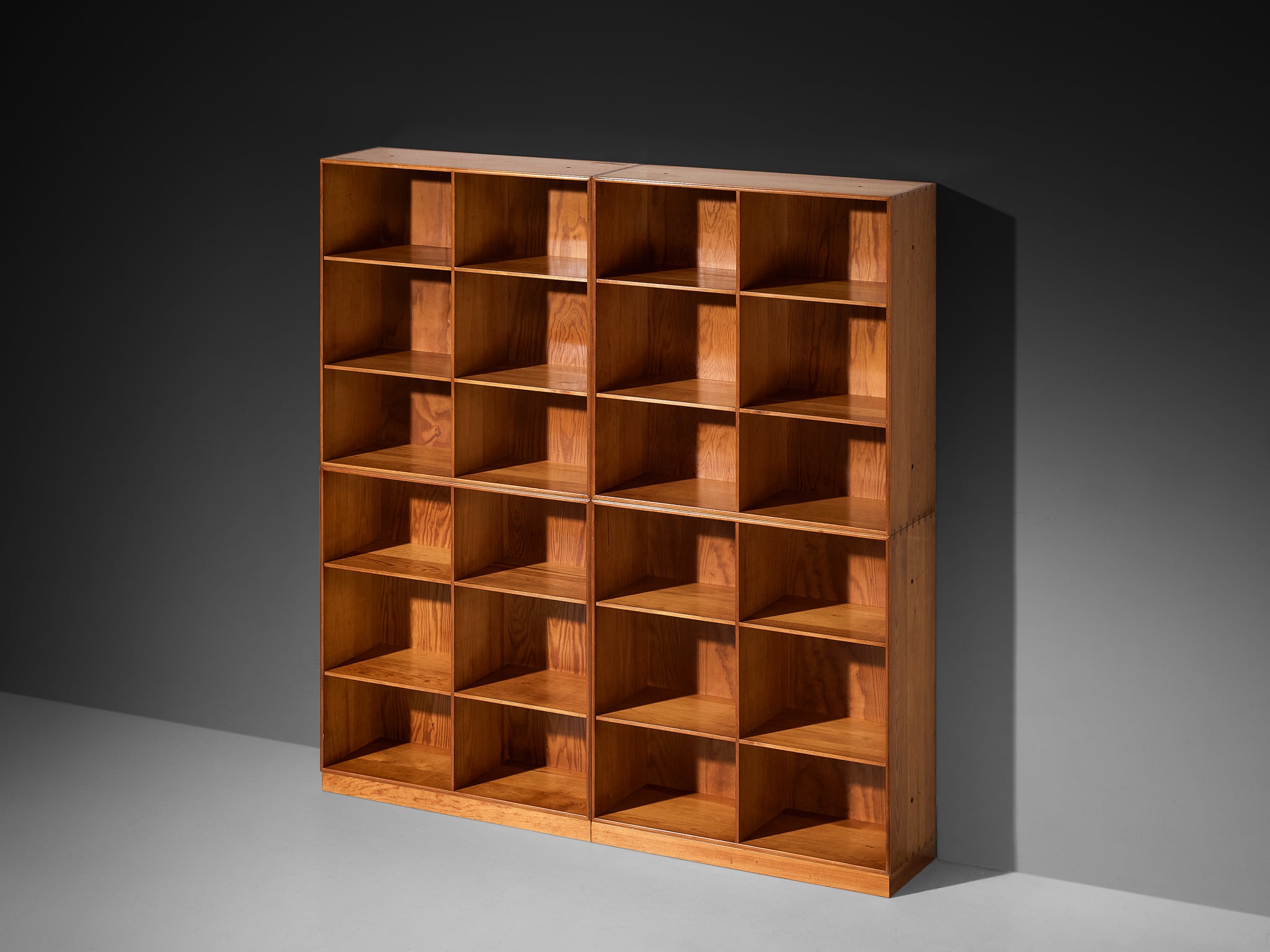 Mogens Koch for Rud Radmussen Modular Bookcase in Pine Case pieces and storage cabinets Morentz
