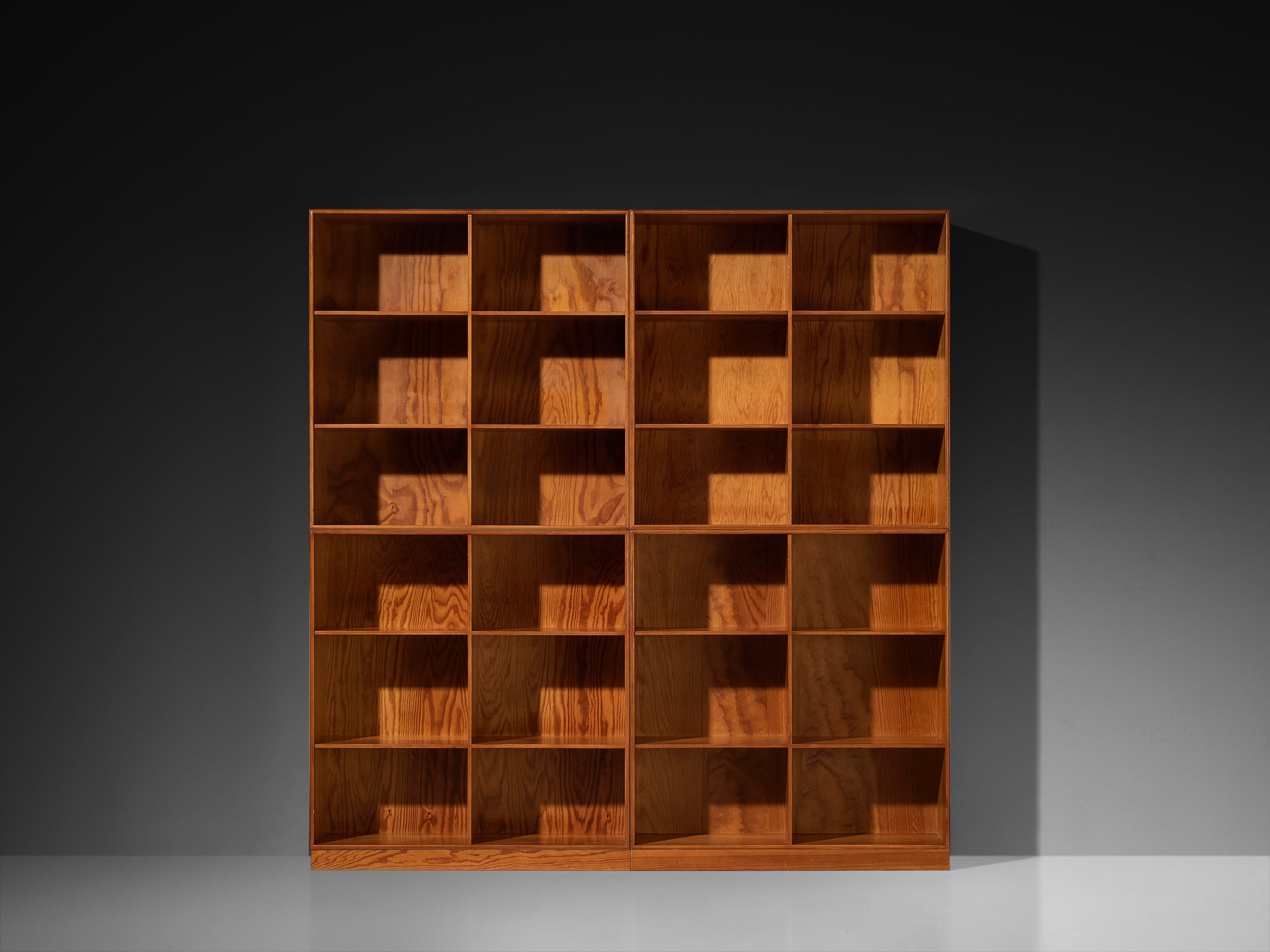 Mogens Koch for Rud Radmussen Modular Bookcase in Pine Case pieces and storage cabinets Morentz