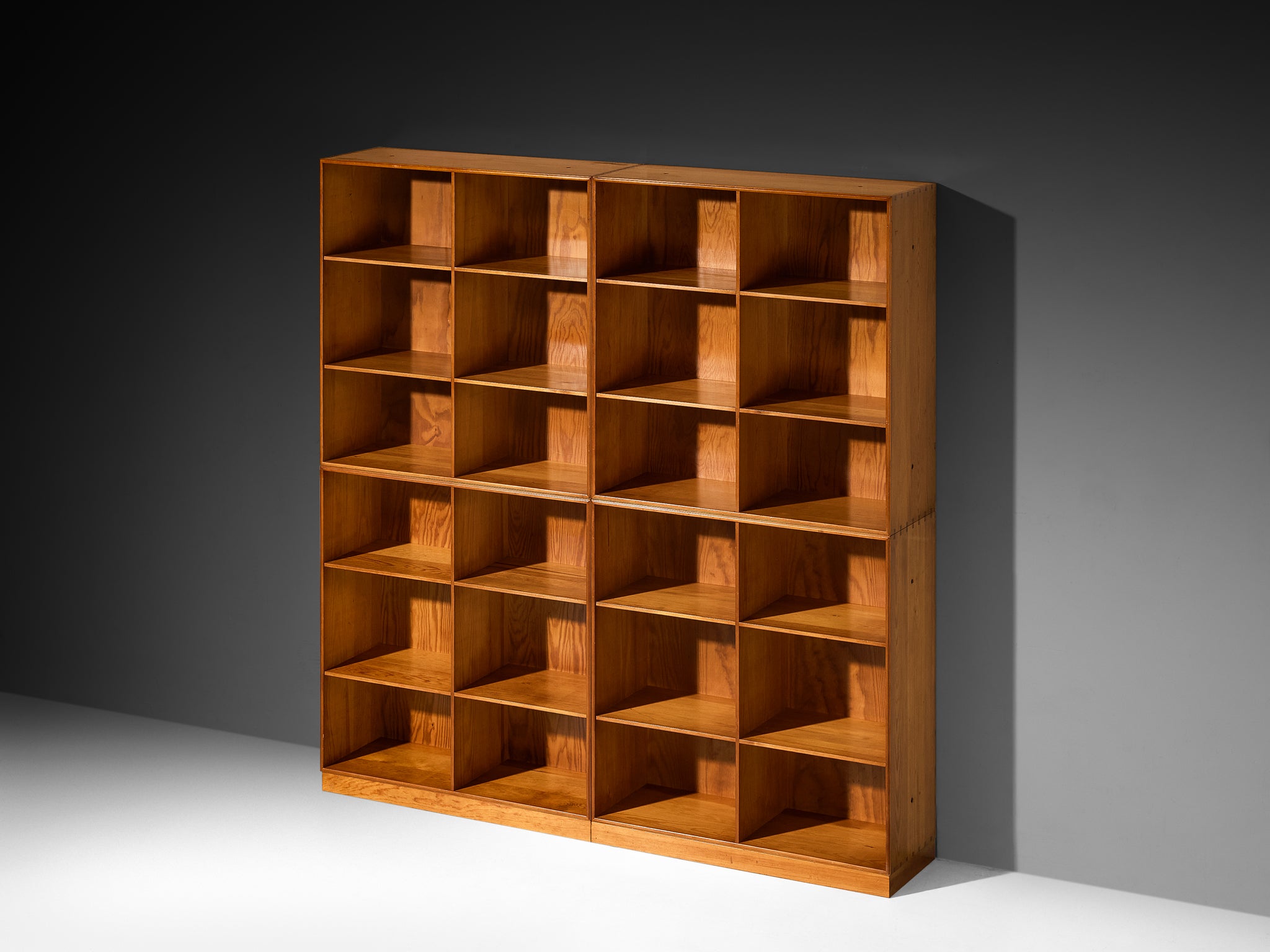 Mogens Koch for Rud Radmussen Modular Bookcase in Pine Case pieces and storage cabinets Morentz