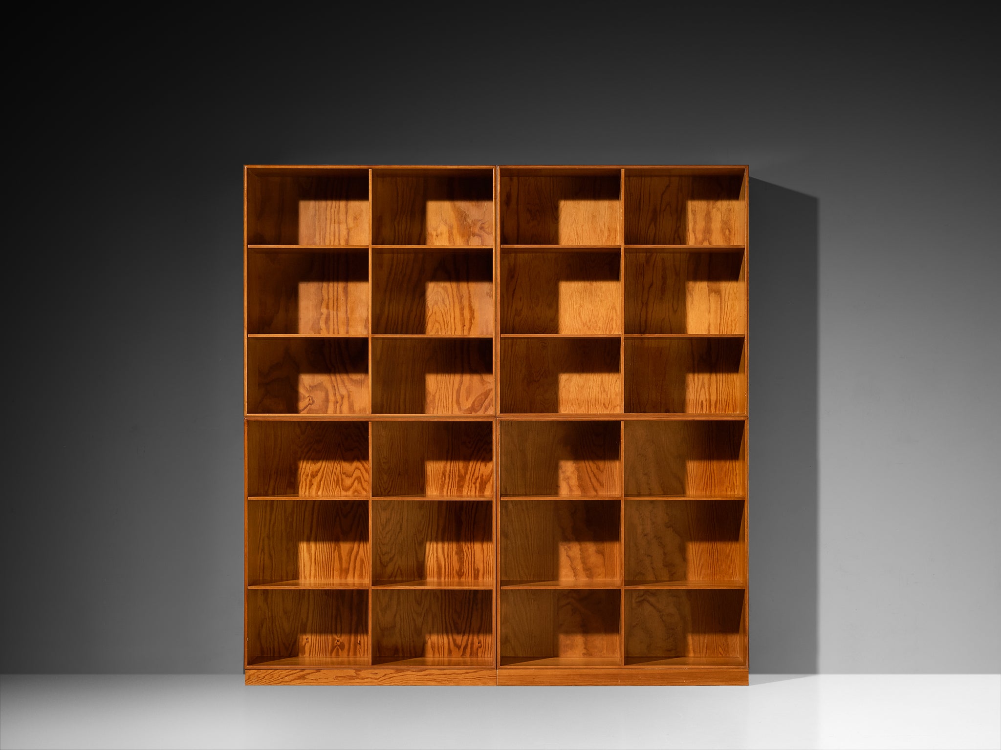 Mogens Koch for Rud Radmussen Modular Bookcase in Pine Case pieces and storage cabinets Morentz