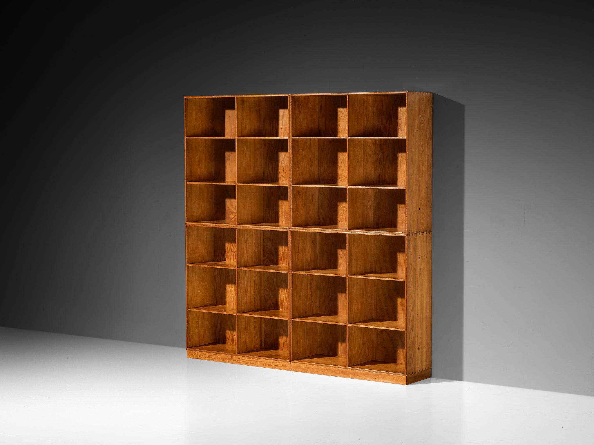 Mogens Koch for Rud Radmussen Modular Bookcase in Pine Case pieces and storage cabinets Morentz