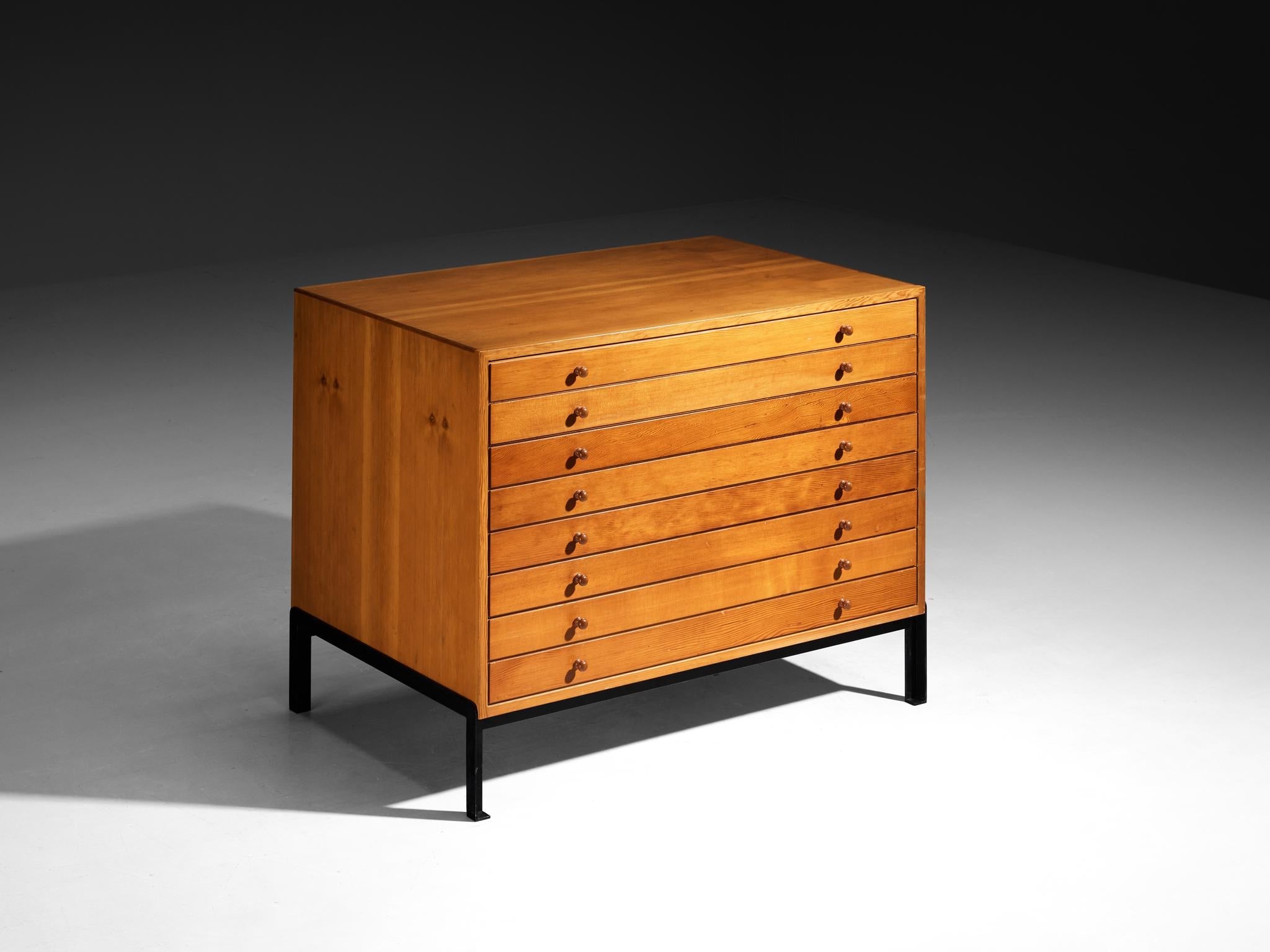 Jørgen Magnussen for Peder Pedersen Chest of Drawers in Pine and Iron case pieces and storage cabinets Morentz