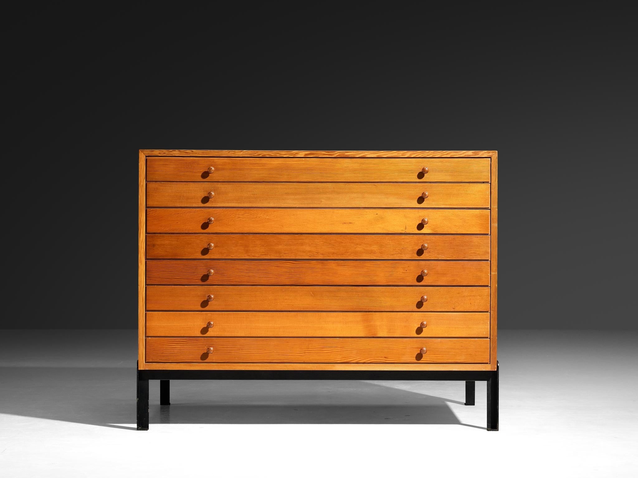 Jørgen Magnussen for Peder Pedersen Chest of Drawers in Pine and Iron case pieces and storage cabinets Morentz