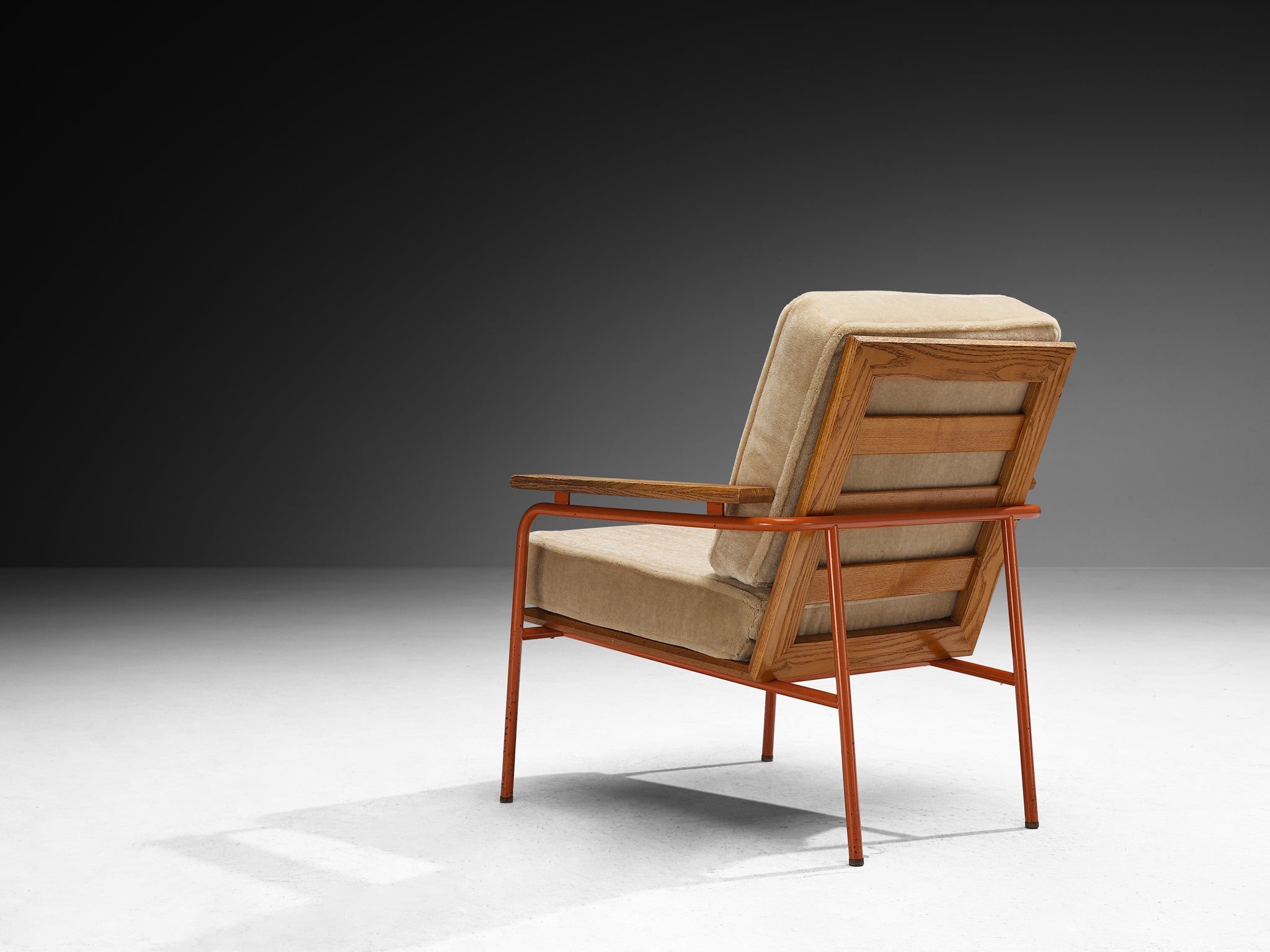 Rare Jørgen Magnussen for Peder Pedersen Pair of Lounge Chairs in Beige Mohair by Pierre Frey Seating Morentz
