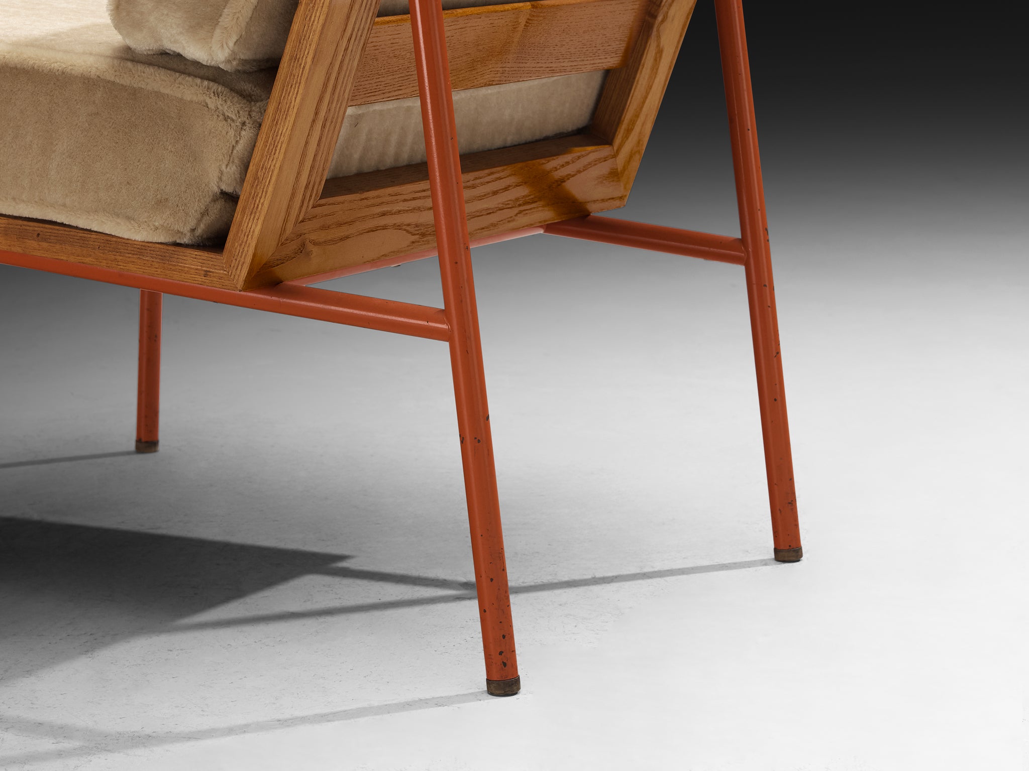 Unique Jørgen Magnussen for Peder Pedersen Pair of Lounge Chairs in Beige Mohair by Pierre Frey