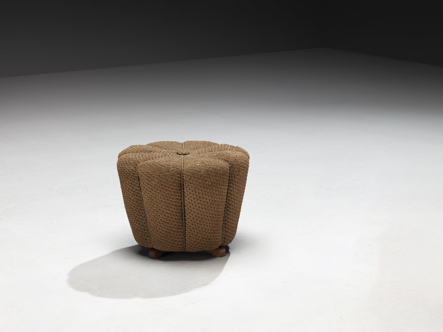 Jindrich Halabala Stool in Decorative Upholstery Seating Morentz