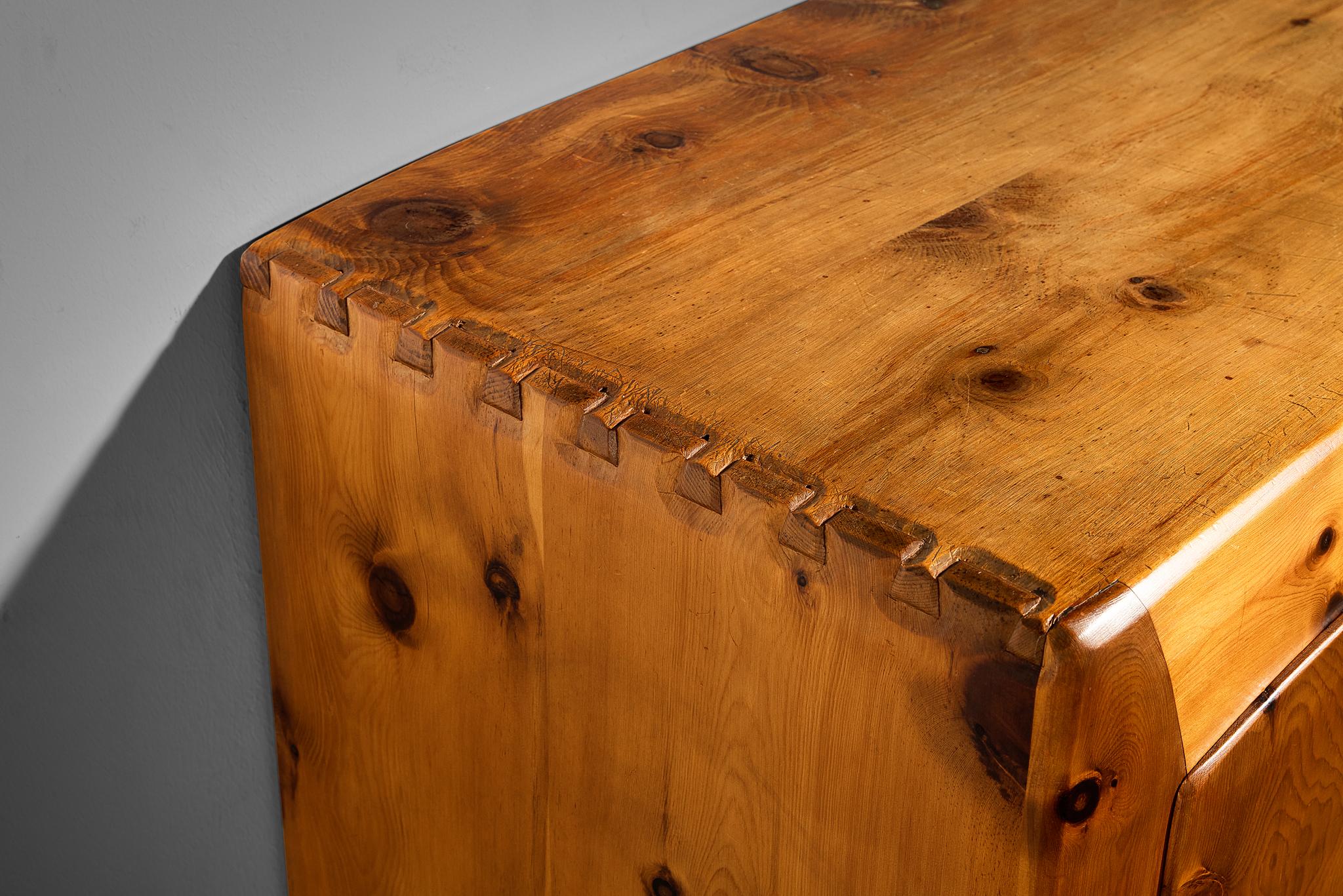 Franz Xaver Sproll Hand-Crafted Large Cabinet in Solid Pine case pieces and storage cabinets Morentz