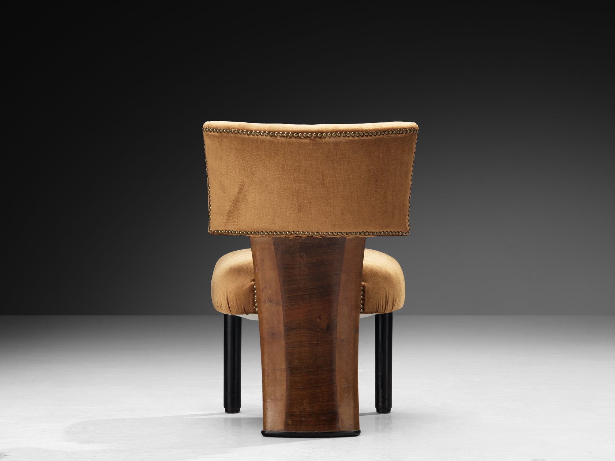 Ernesto Valabrega for Vittorio Valabrega Pair of Chairs in Walnut Seating Morentz
