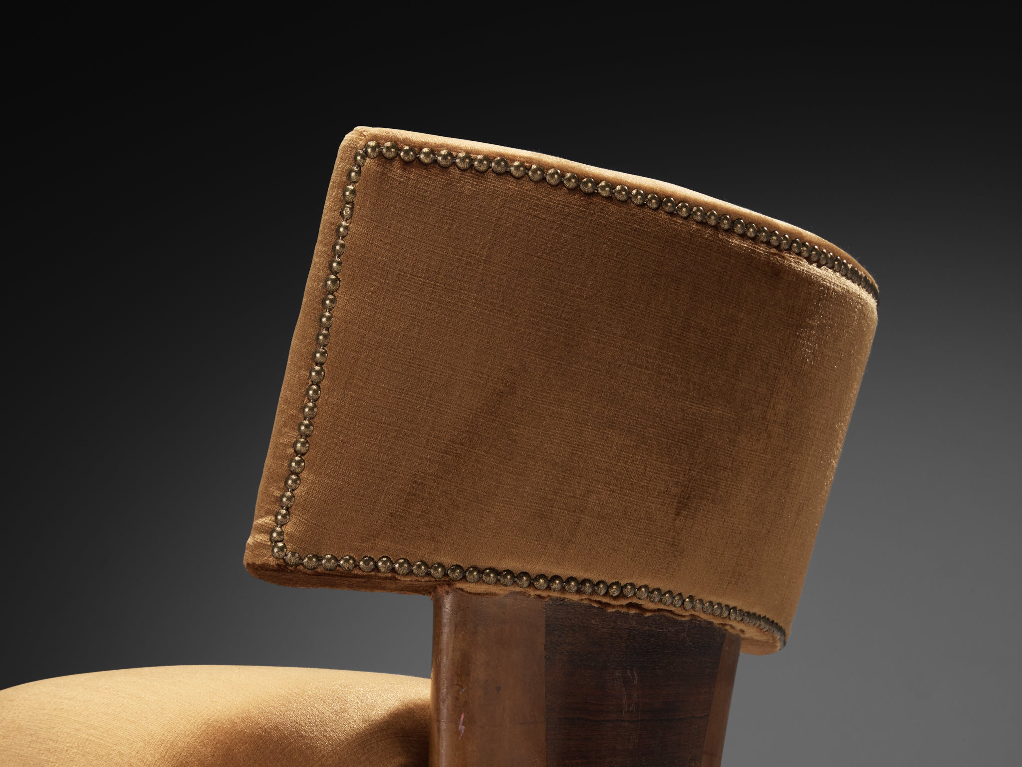 Ernesto Valabrega for Vittorio Valabrega Pair of Chairs in Walnut Seating Morentz