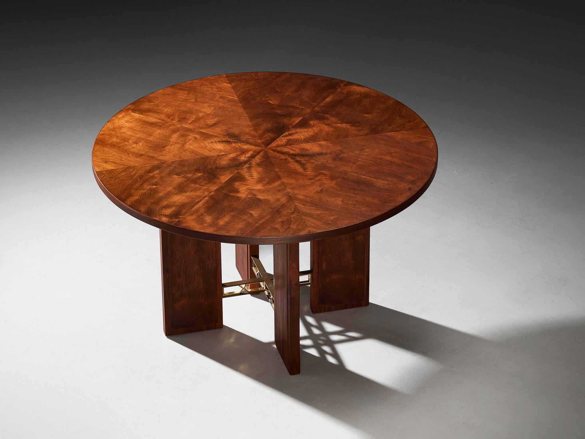 Bent Helweg-Møller 1920s Art Deco Table in Mahogany and Brass tables Morentz