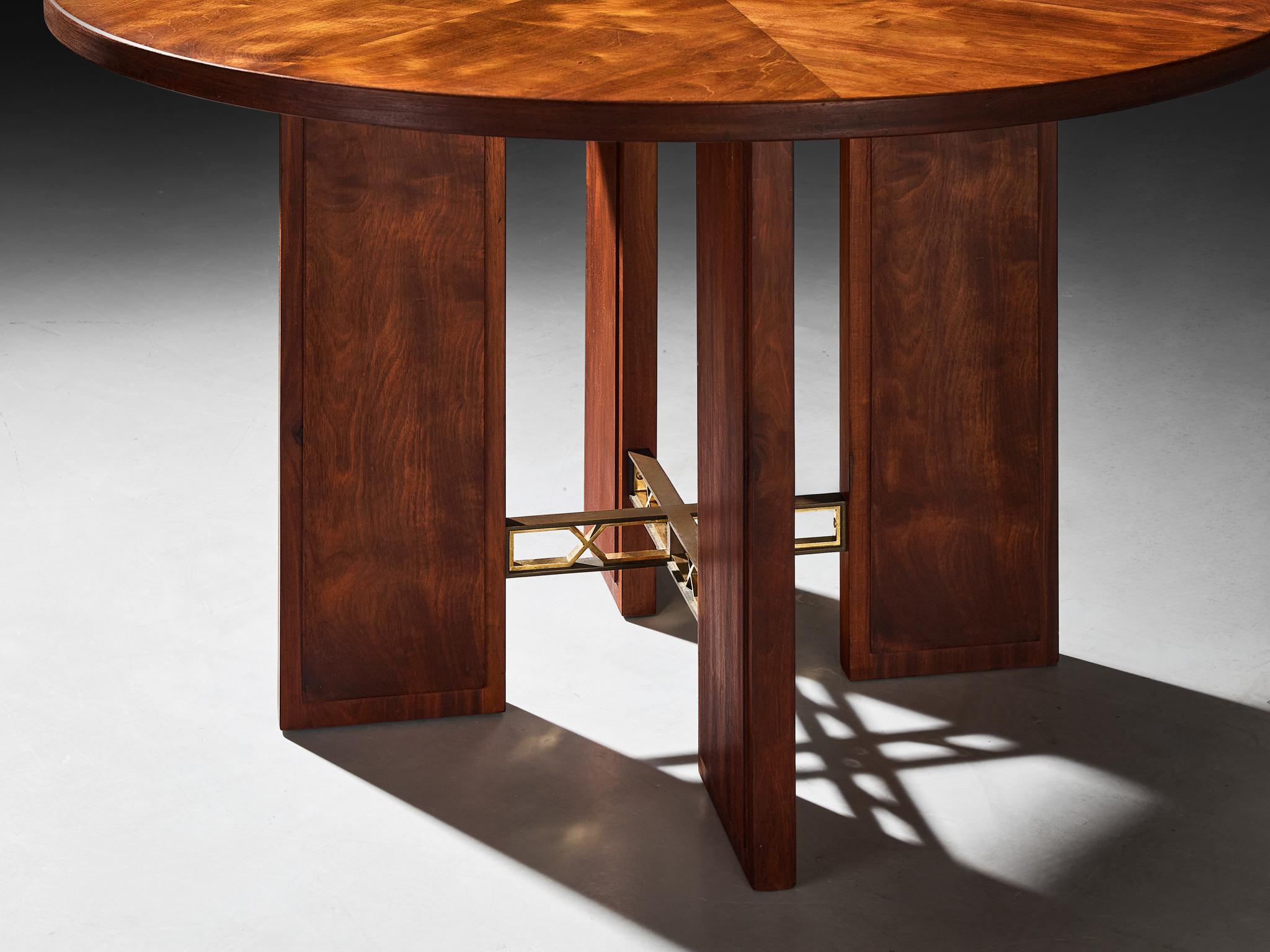 Bent Helweg-Møller 1920s Art Deco Table in Mahogany and Brass tables Morentz