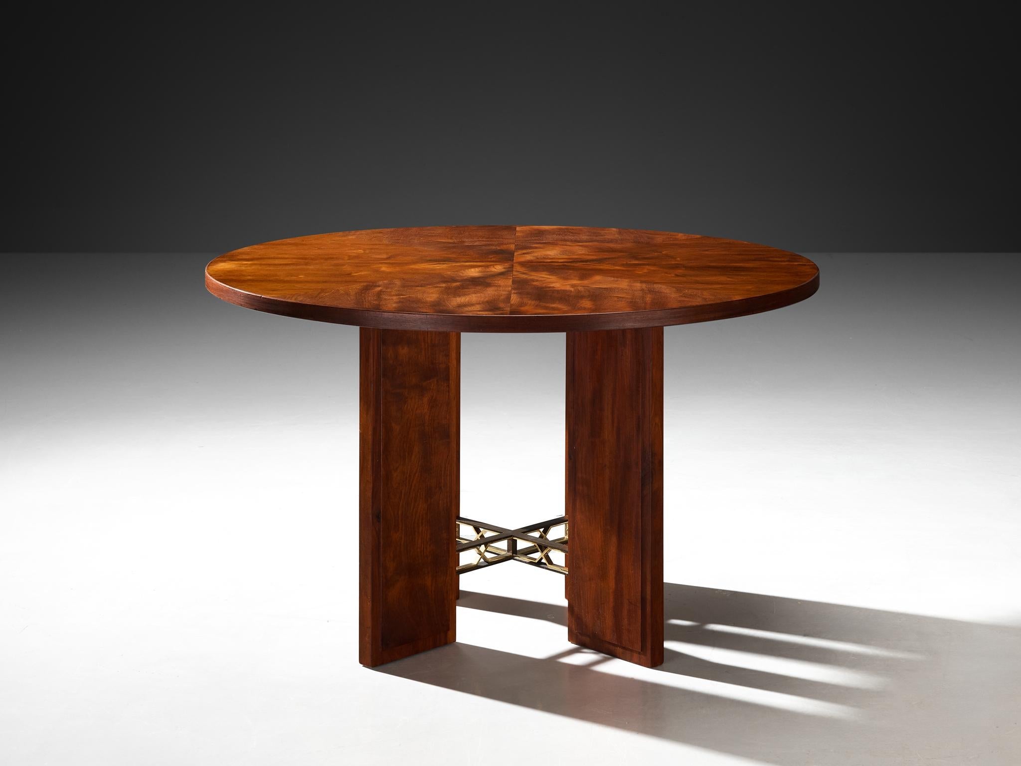 Bent Helweg-Møller 1920s Art Deco Table in Mahogany and Brass tables Morentz