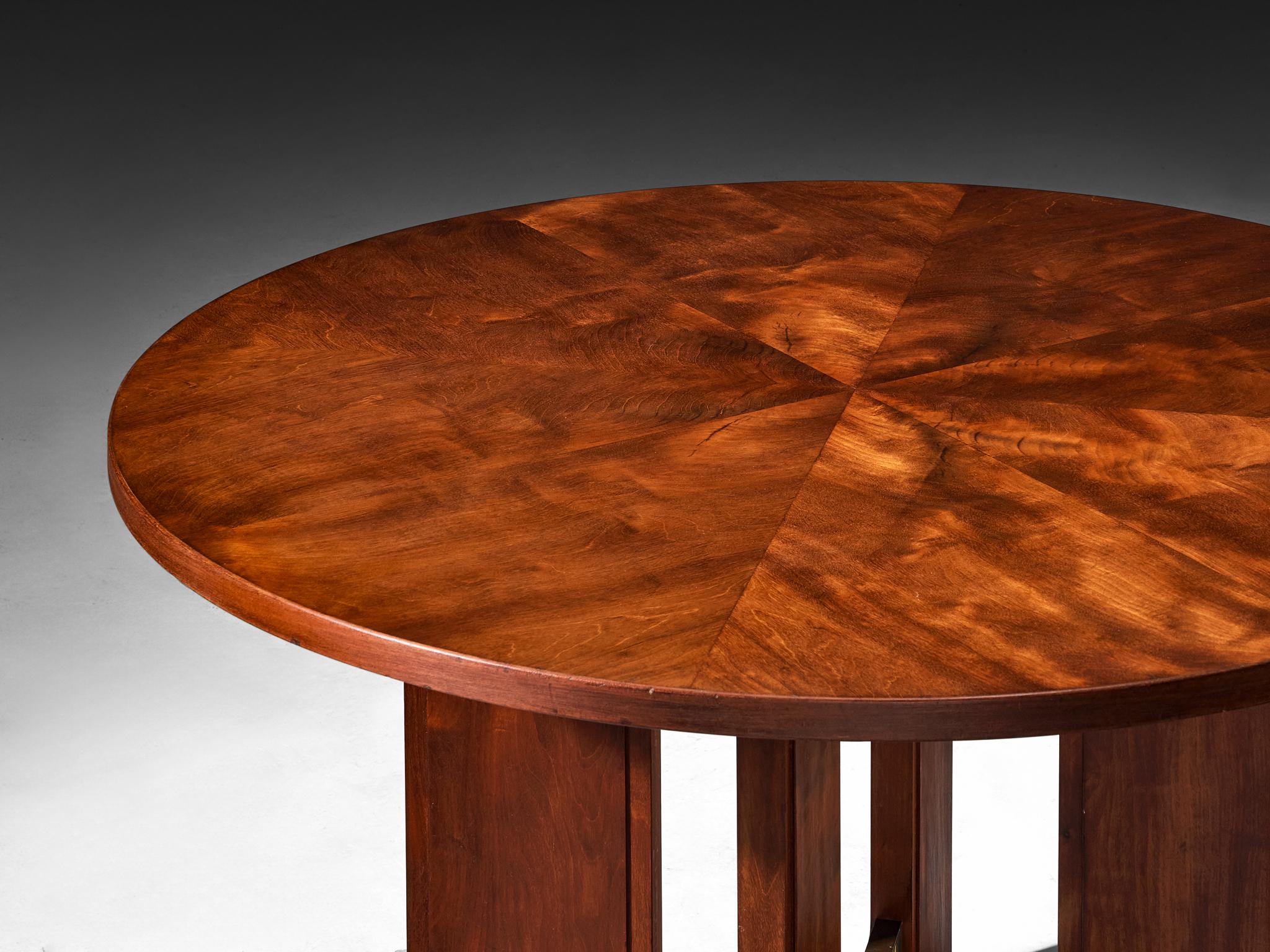 Bent Helweg-Møller 1920s Art Deco Table in Mahogany and Brass tables Morentz