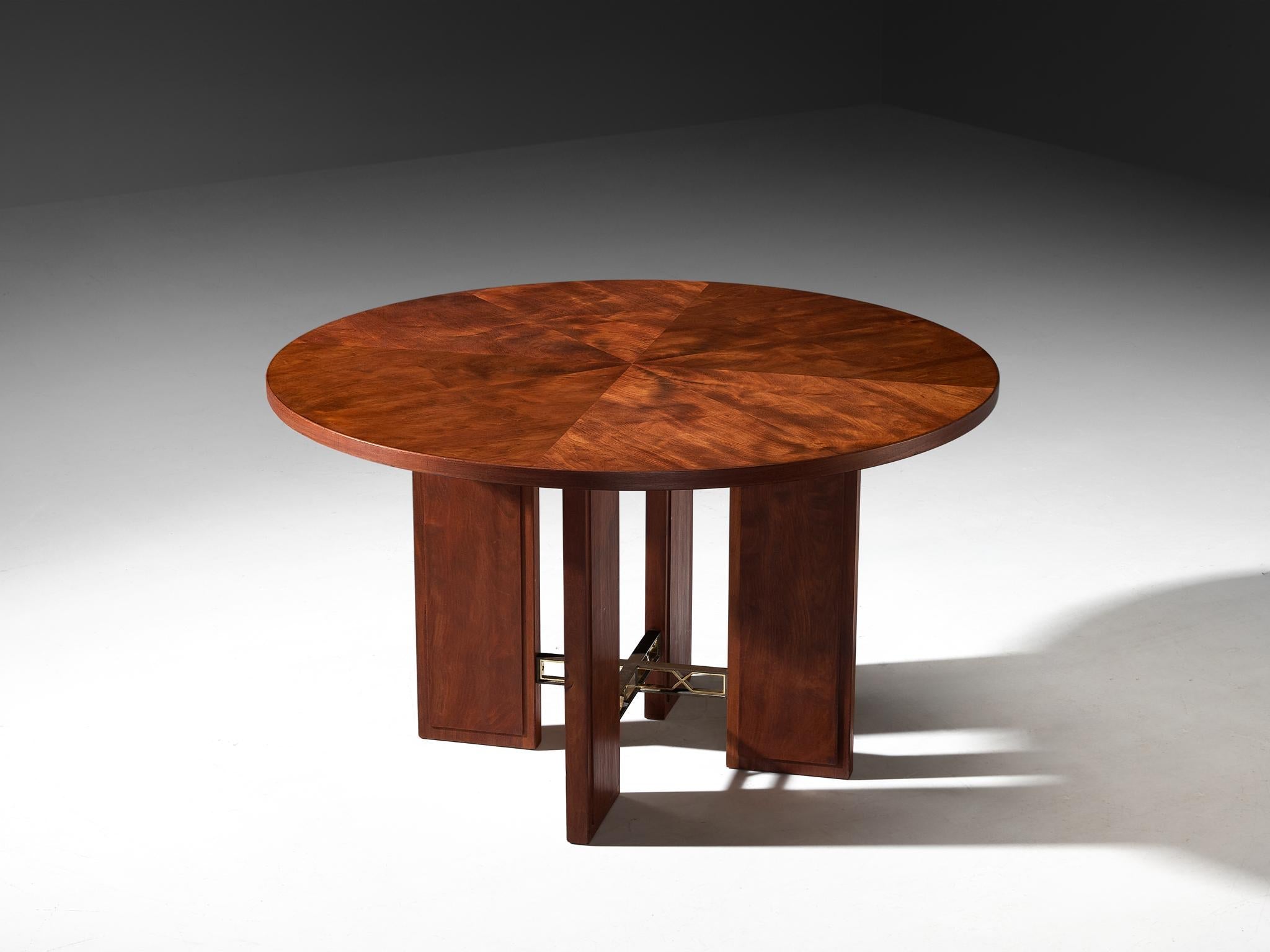 Bent Helweg-Møller 1920s Art Deco Table in Mahogany and Brass tables Morentz