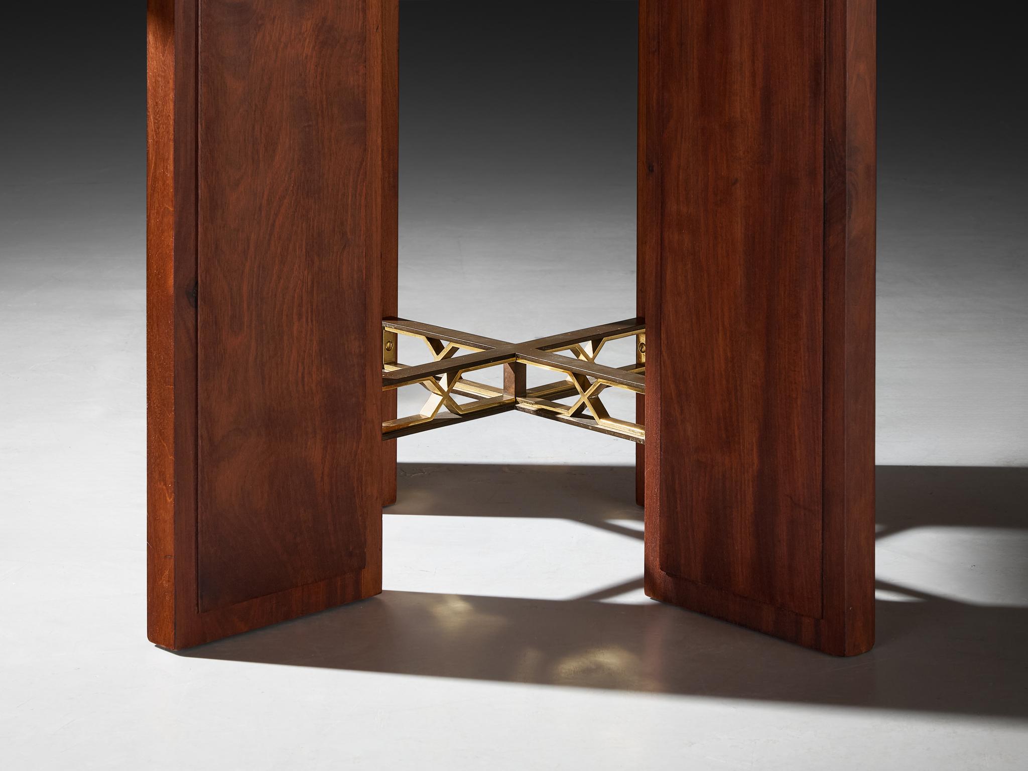 Bent Helweg-Møller 1920s Art Deco Table in Mahogany and Brass tables Morentz