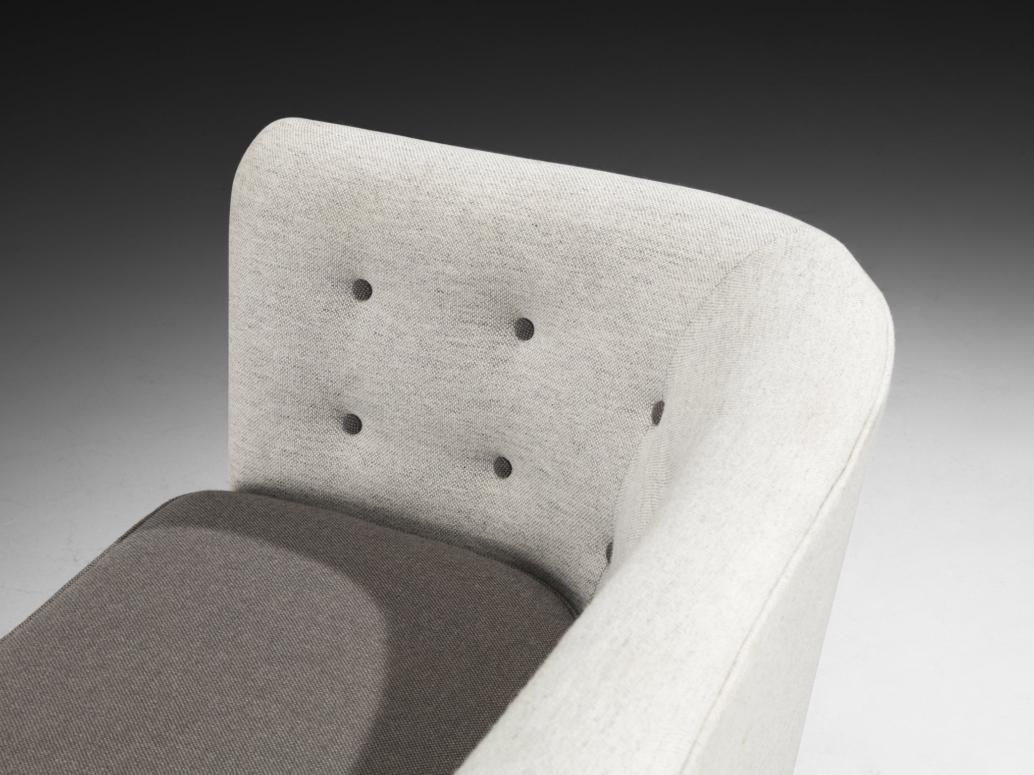 Scandinavian Modern Settee or Sofa in Grey Upholstery Seating Morentz