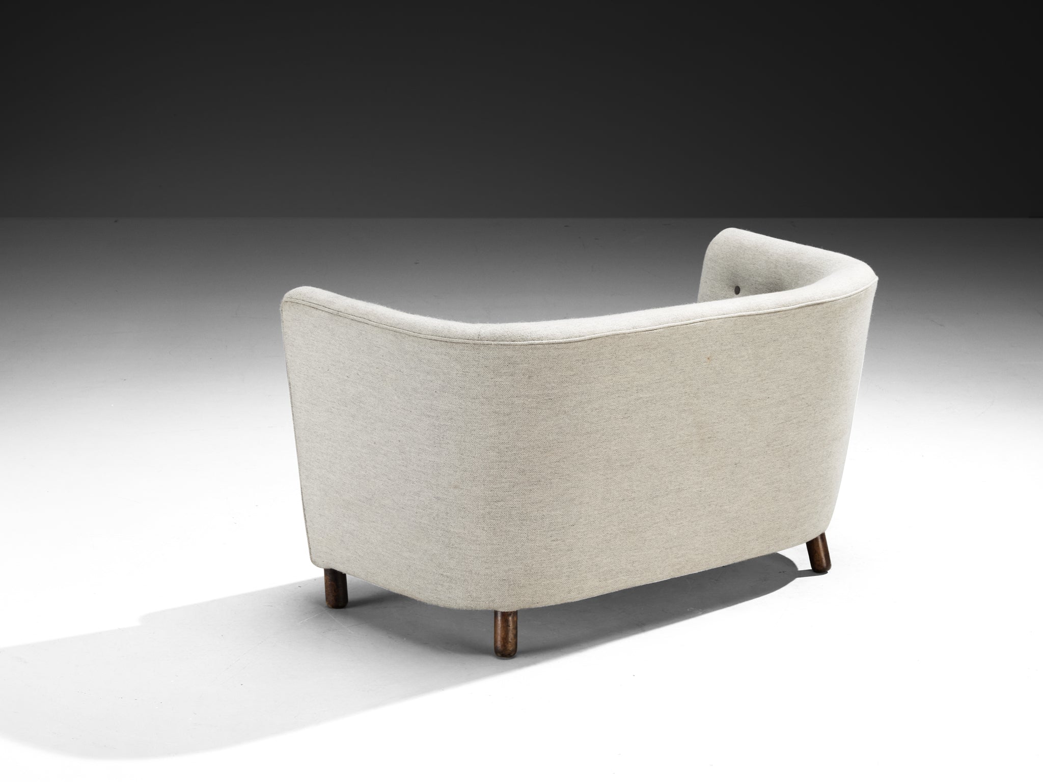 Scandinavian Modern Settee or Sofa in Grey Upholstery Seating Morentz