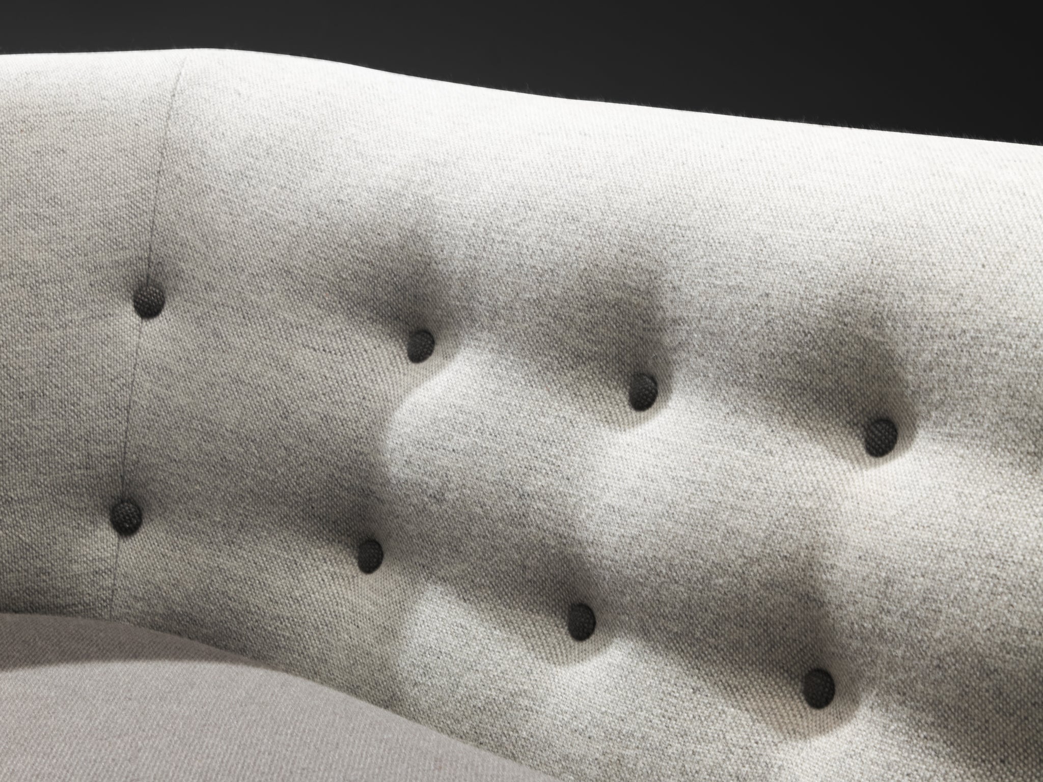 Scandinavian Modern Settee or Sofa in Grey Upholstery Seating Morentz