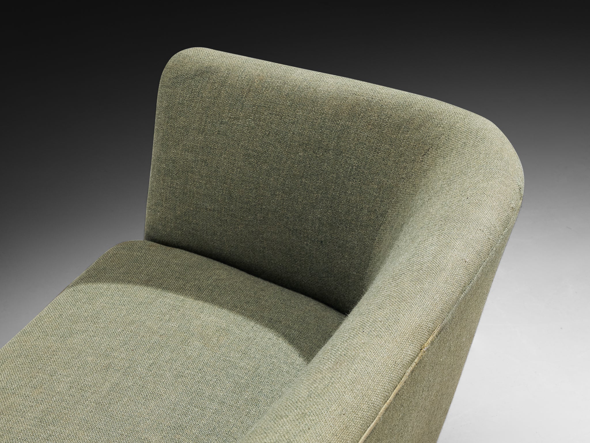 1950s Scandinavian Modern Sofa in Muted Green Wool Seating Morentz