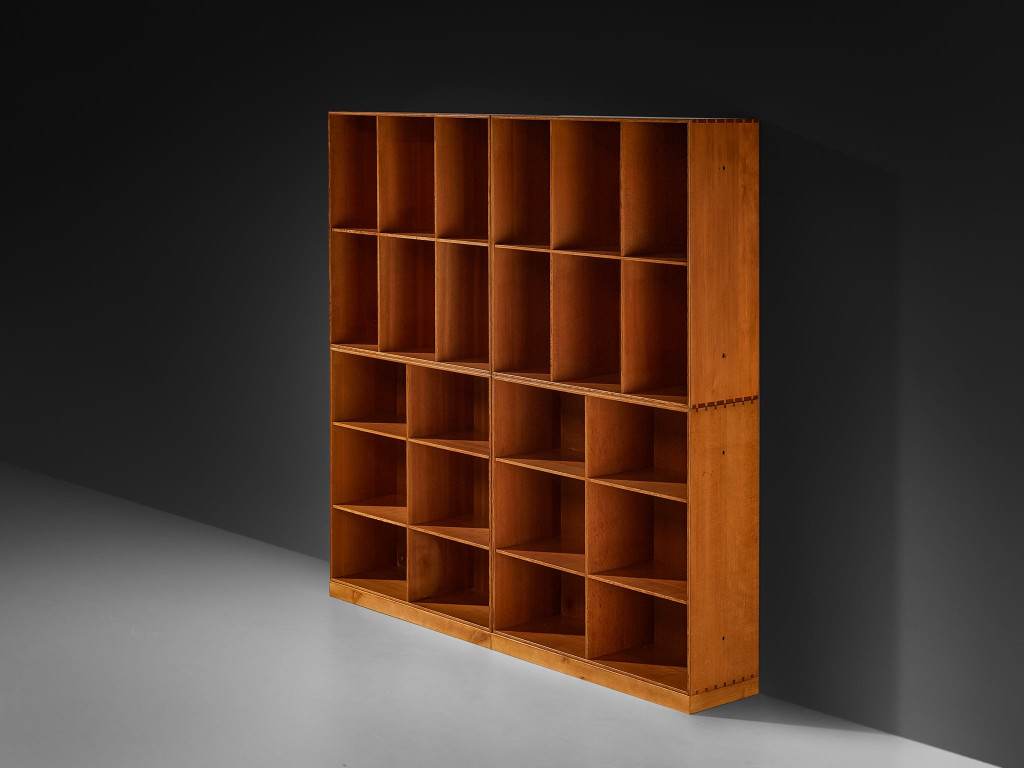 Mogens Koch for Rud Radmussen Modular Bookcase in Pine Case pieces and storage cabinets Morentz