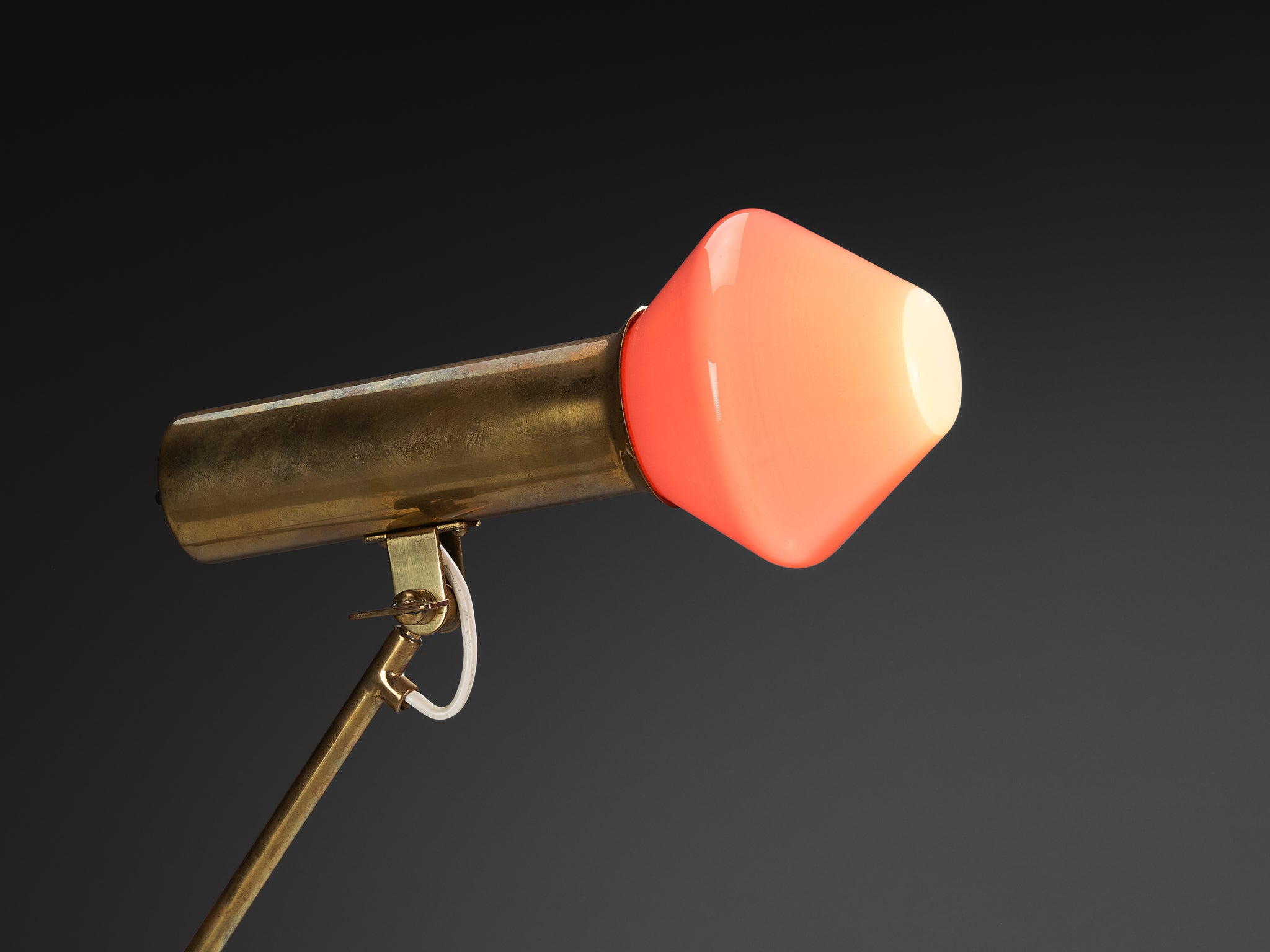 Tapio Wirkkala for Idman Rare Desk Lamp in Brass and Glass Lighting Morentz