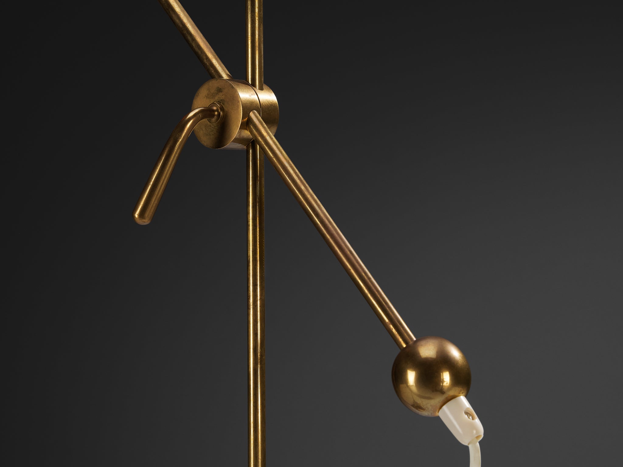 Tapio Wirkkala for Idman Rare Desk Lamp in Brass and Glass Lighting Morentz