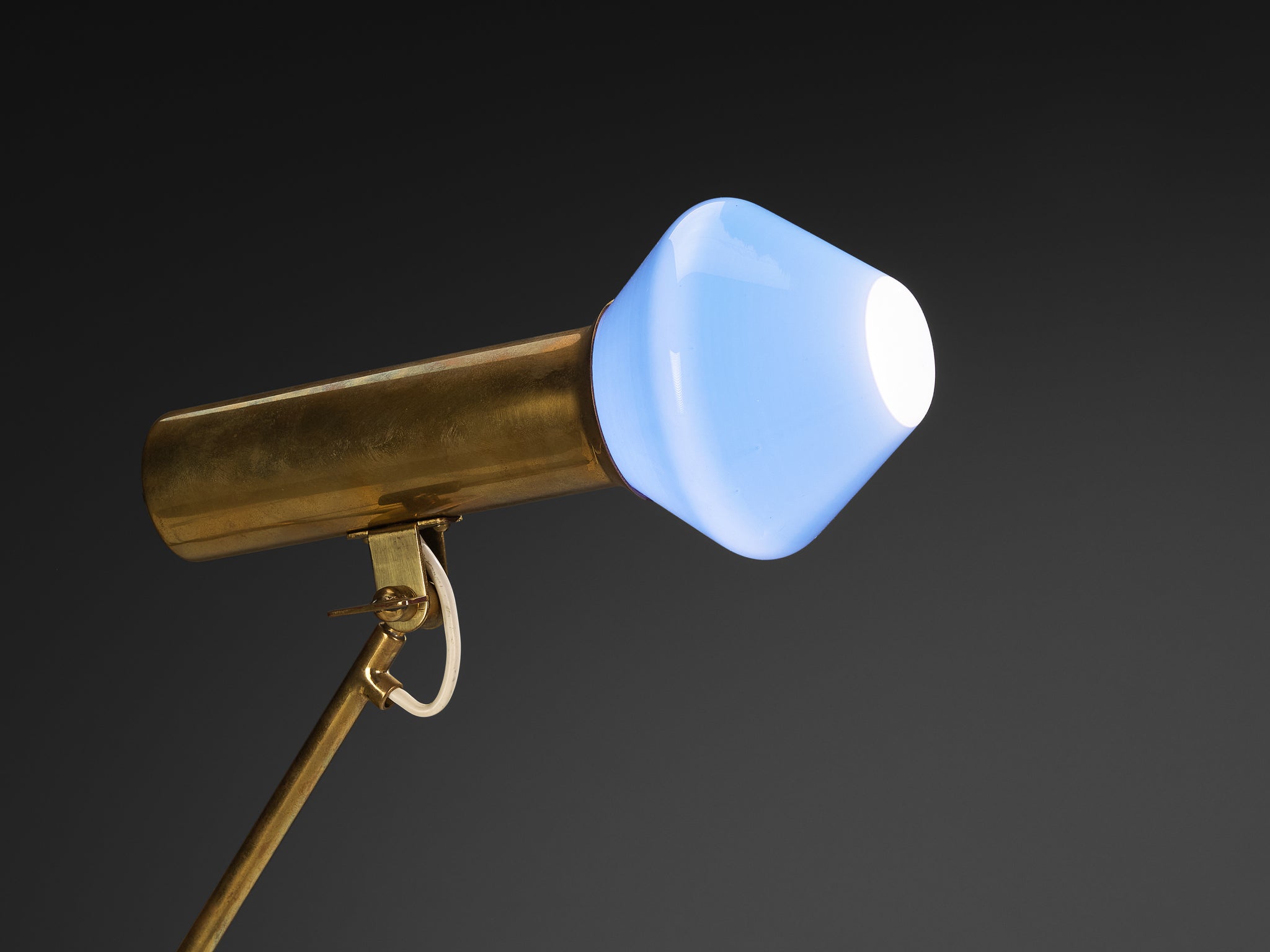 Tapio Wirkkala for Idman Rare Desk Lamp in Brass and Glass Lighting Morentz