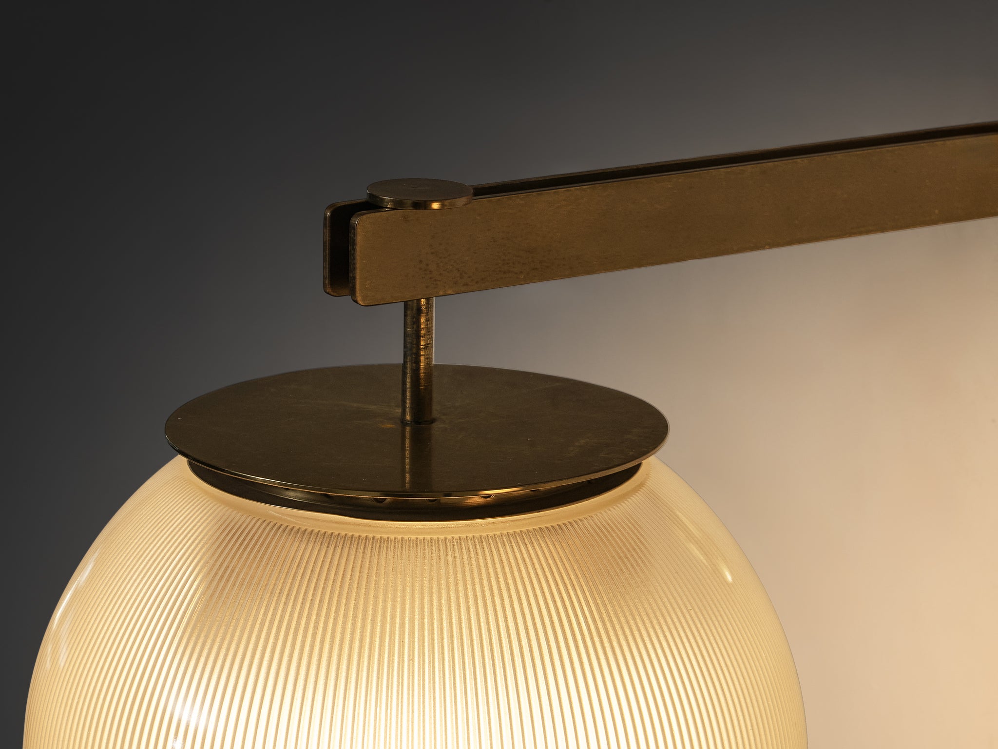 Ignazio Gardella for Azucena 'Doppio Vetro' Wall Light in Glass and Brass Lighting Morentz