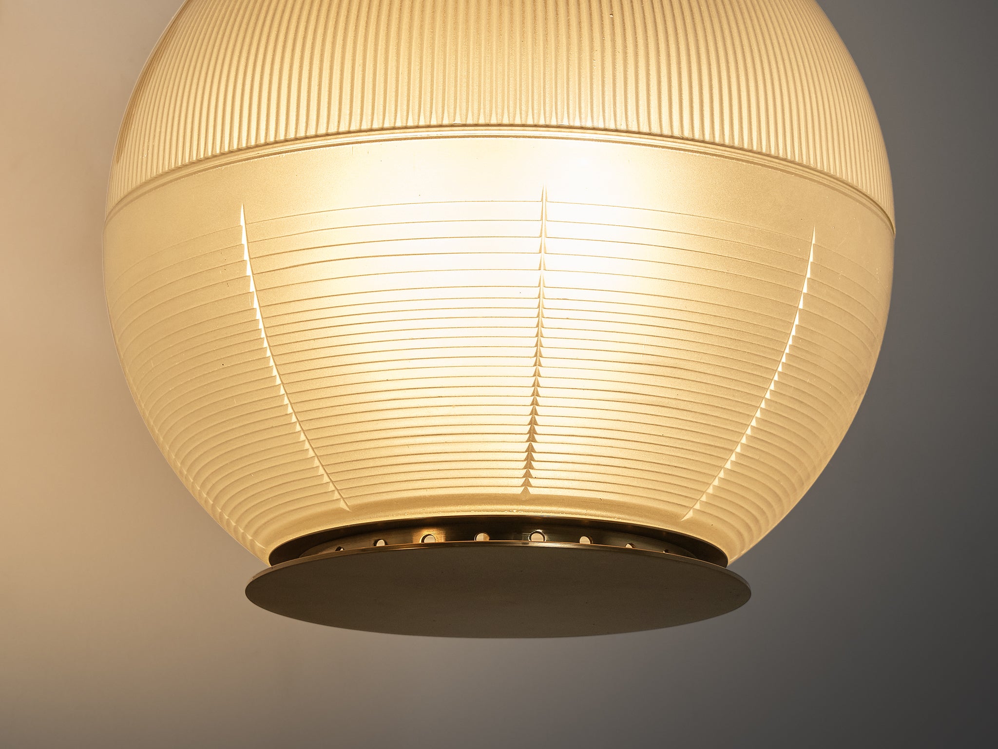 Ignazio Gardella for Azucena 'Doppio Vetro' Wall Light in Glass and Brass Lighting Morentz