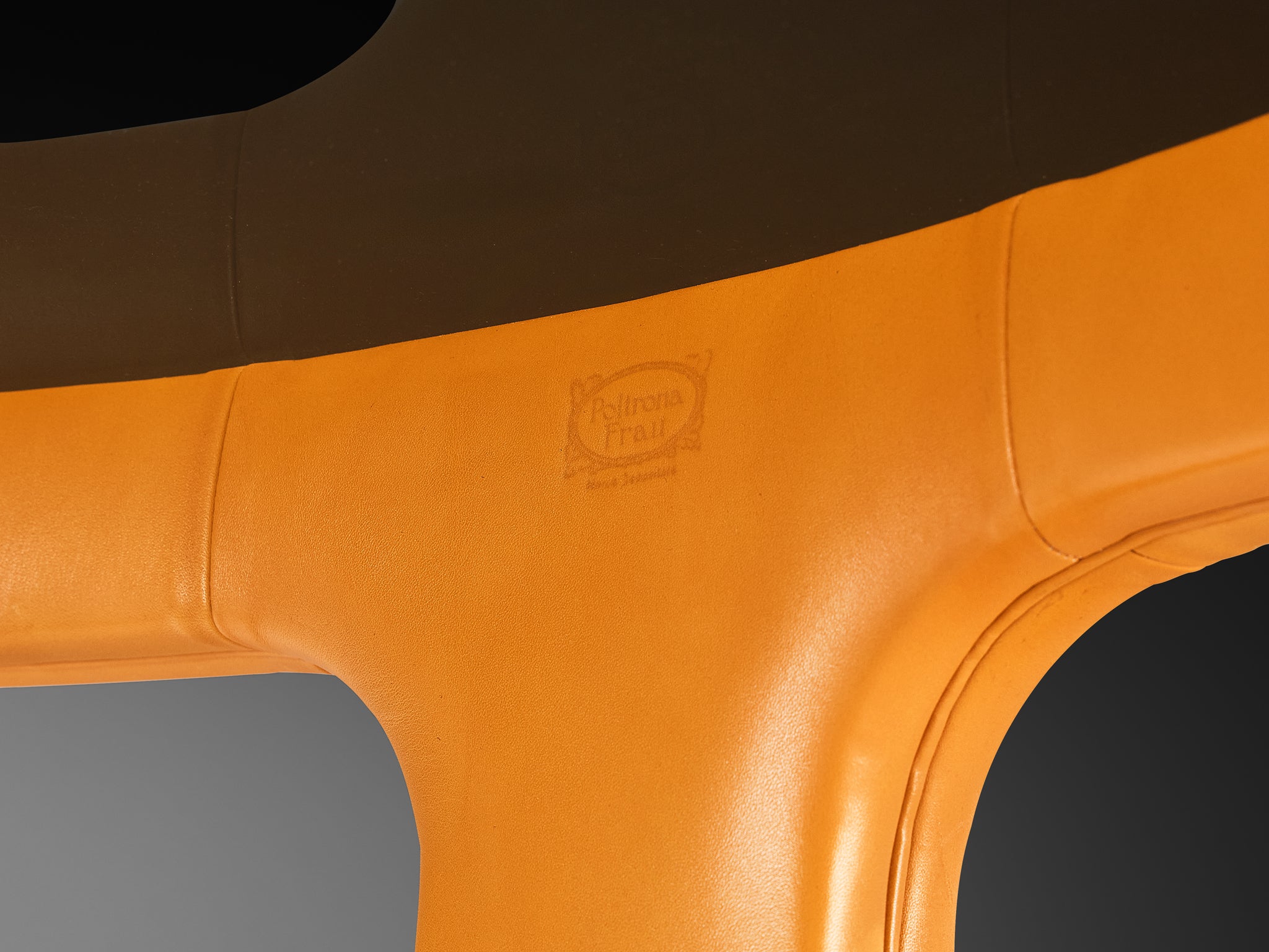 Luigi Massoni for Poltrona Frau Dining Table in Leather and Smoked Glass Tables Morentz