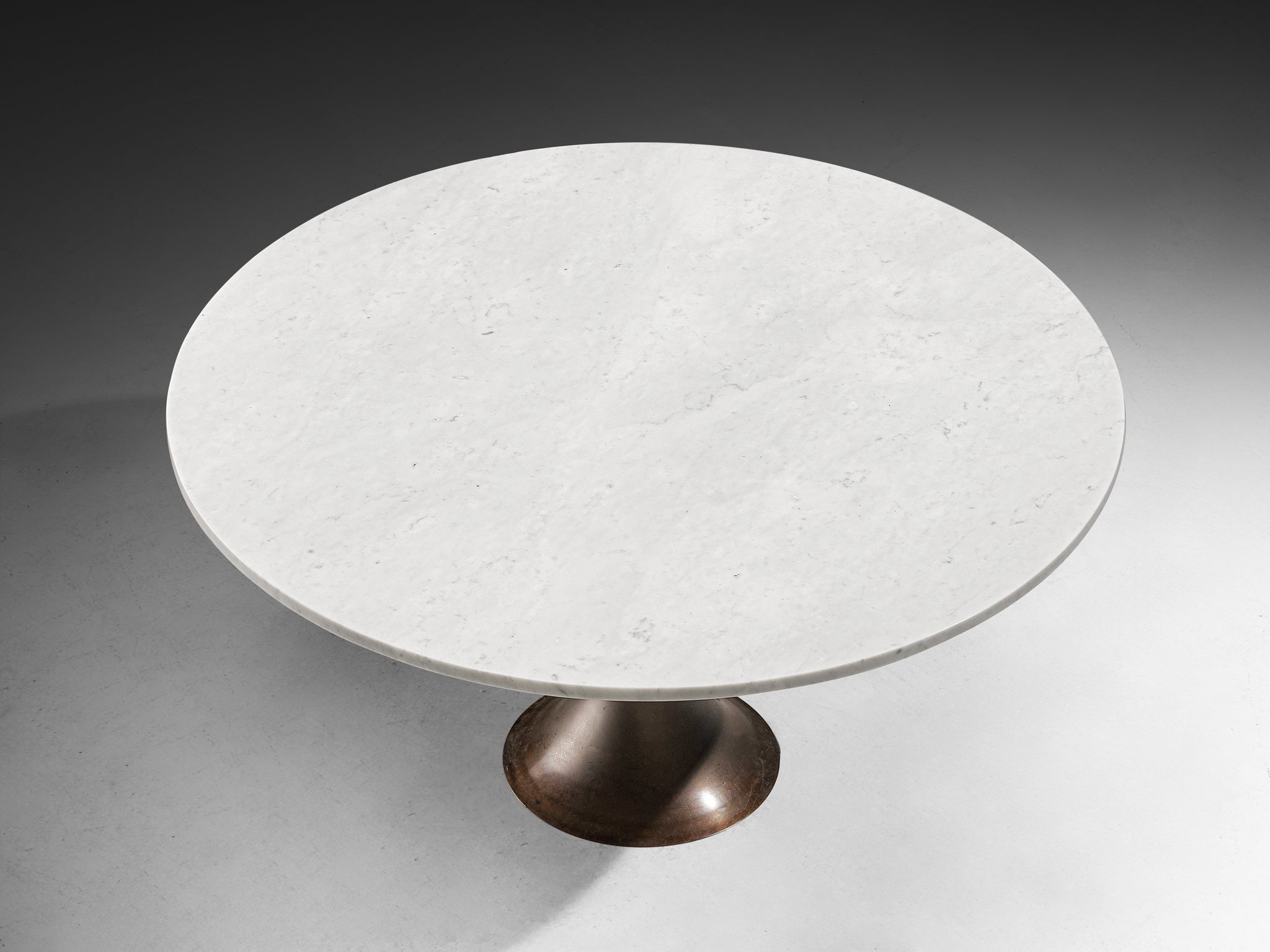 Angelo Mangiarotti for Bernini Sculptural Dining Table 302 in Marble and Bronze Tables Morentz