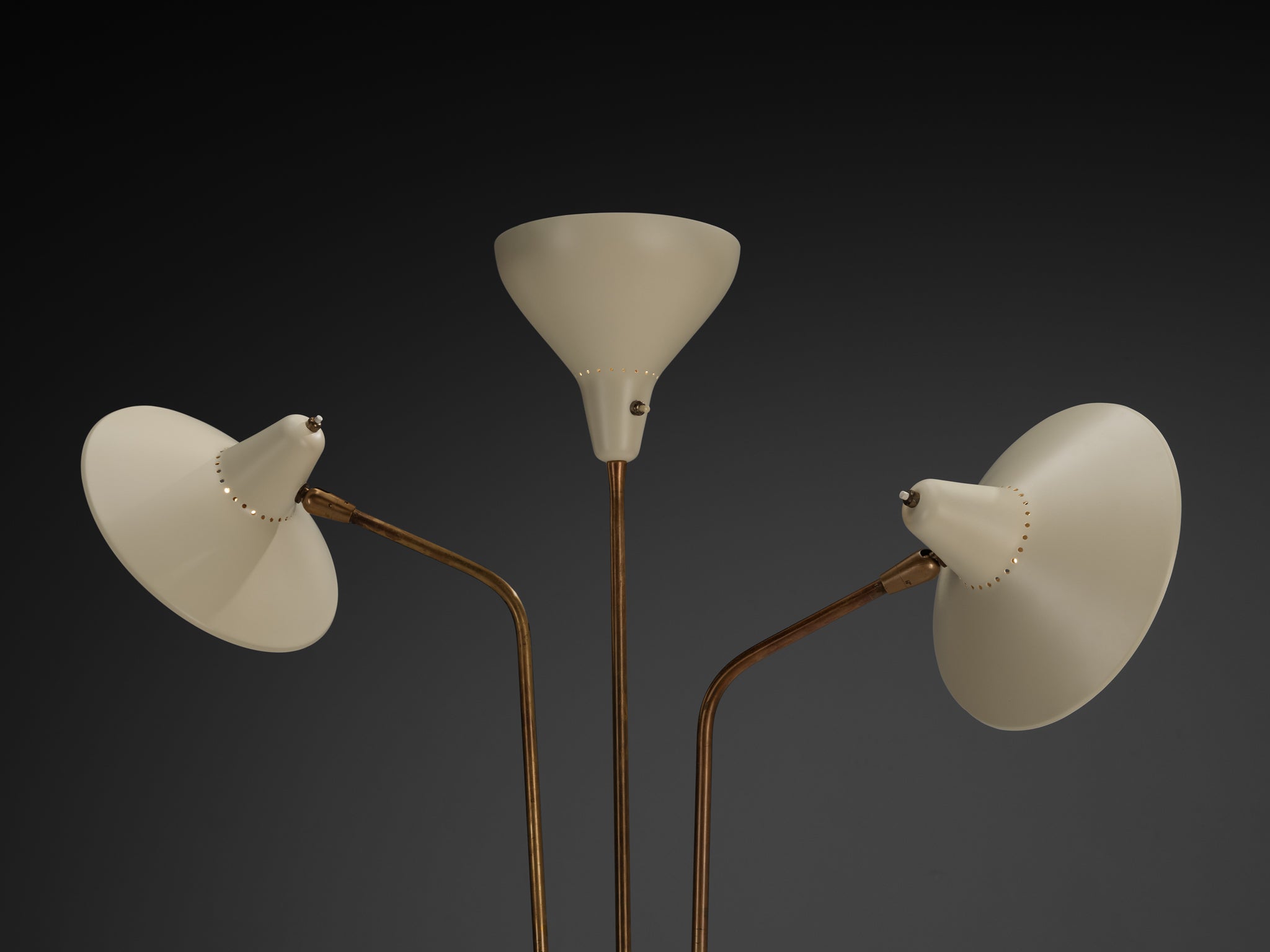 Rare Giuseppe Ostuni for O-Luce ’339/3’ Three-Armed Floor Lamp Lighting Morentz