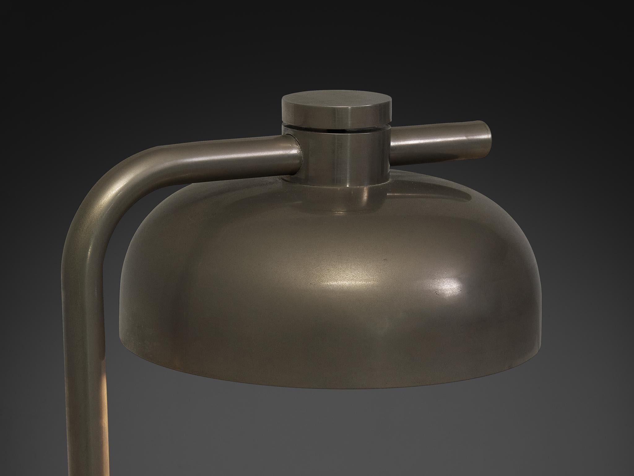 Paolo Salvi Table Lamp in Travertine and Chromed Metal lighting Morentz