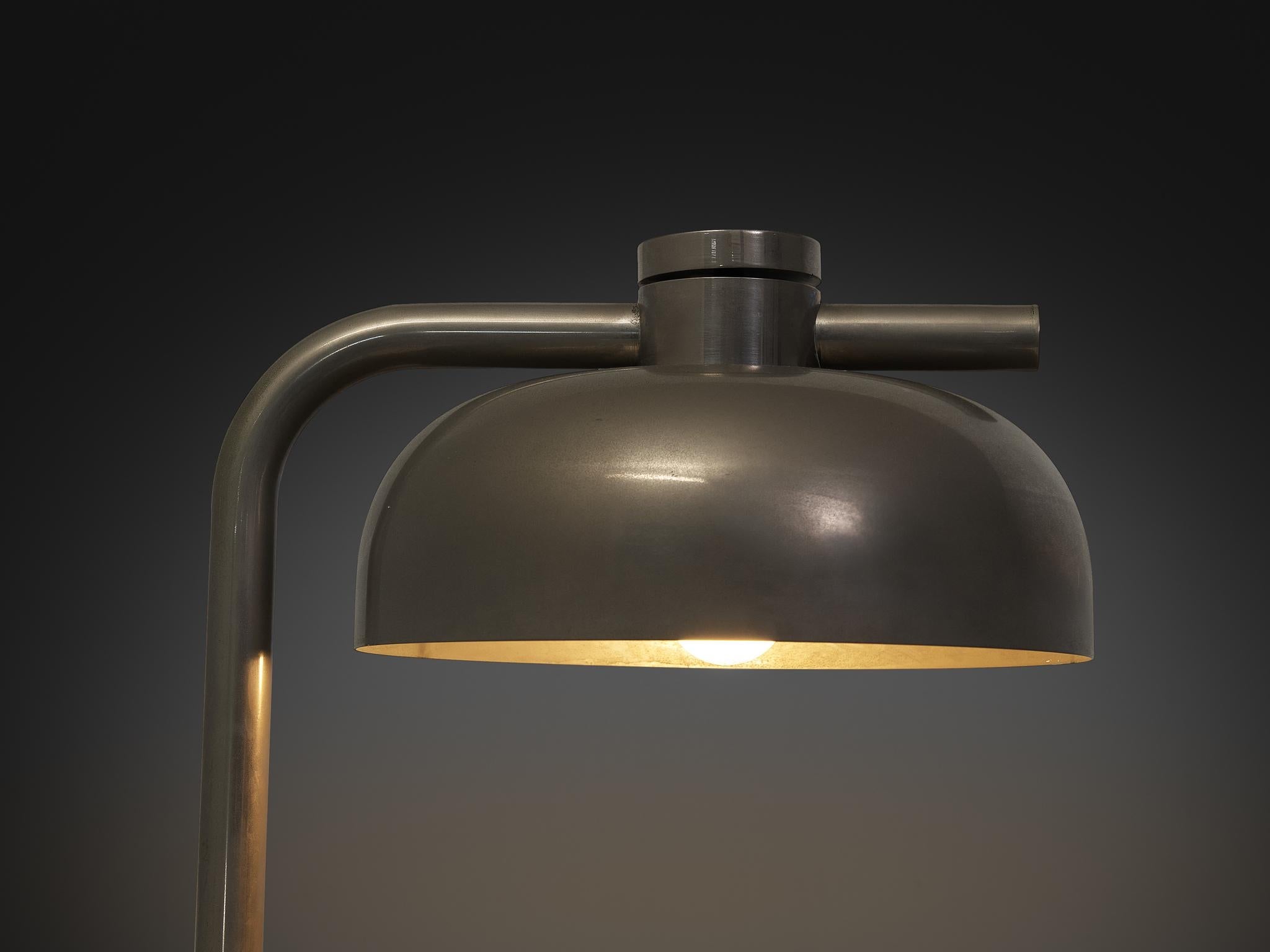 Paolo Salvi Table Lamp in Travertine and Chromed Metal lighting Morentz