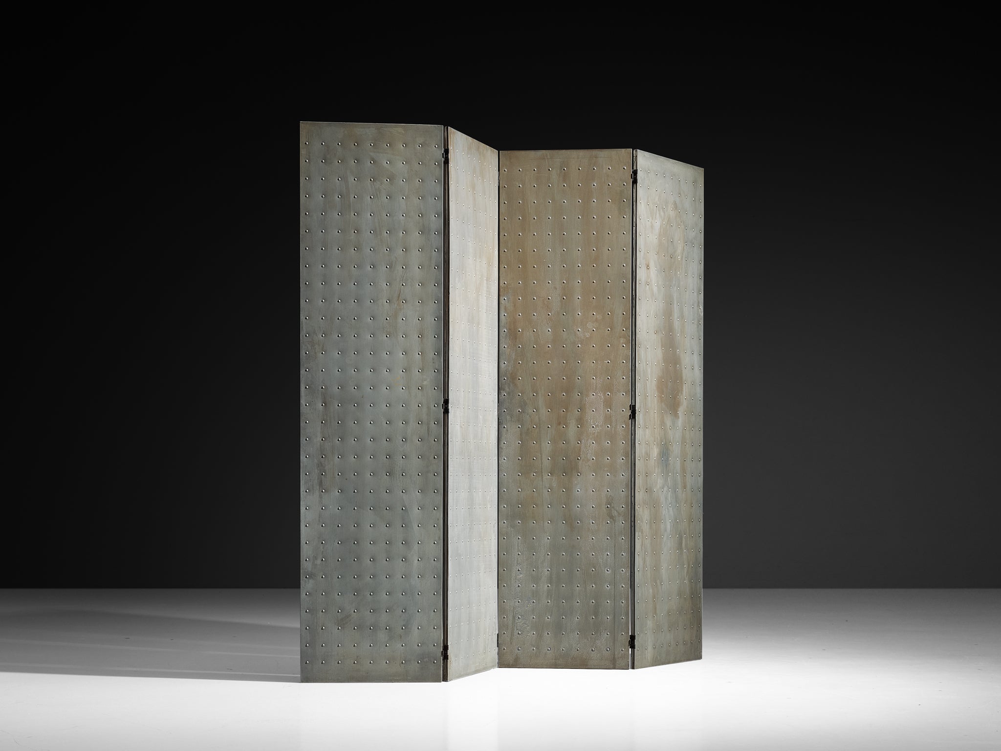 Mats Theselius for Källemo AB Limited Edition 'Rörligt Objekt' Folding Screen in Patinated Aluminum More Furniture and Collectibles Morentz