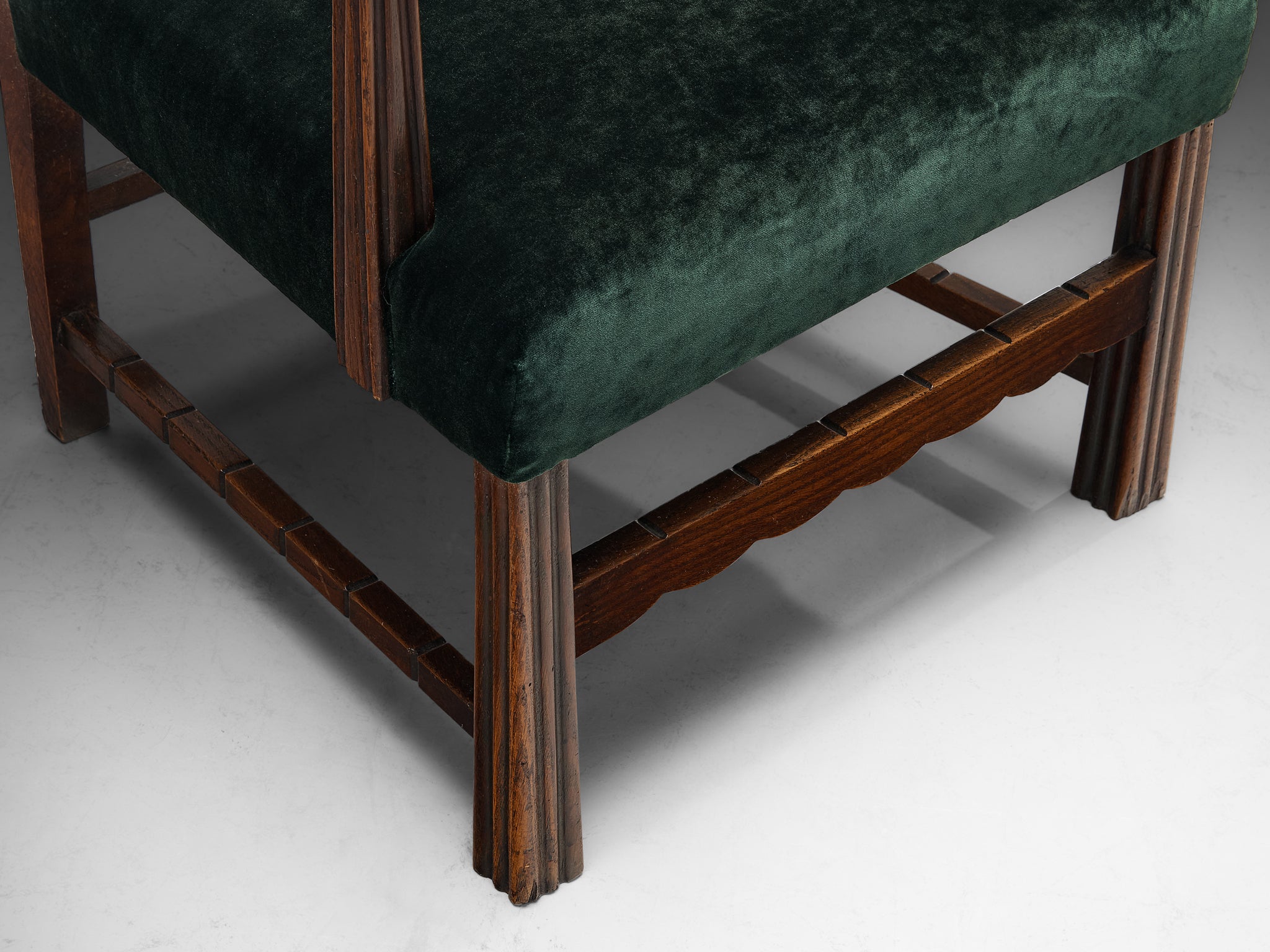 Ernesto Valabrega for Vittorio Valabrega Pair of Lounge Chairs in Pierre Frey Velvet Seating Morentz