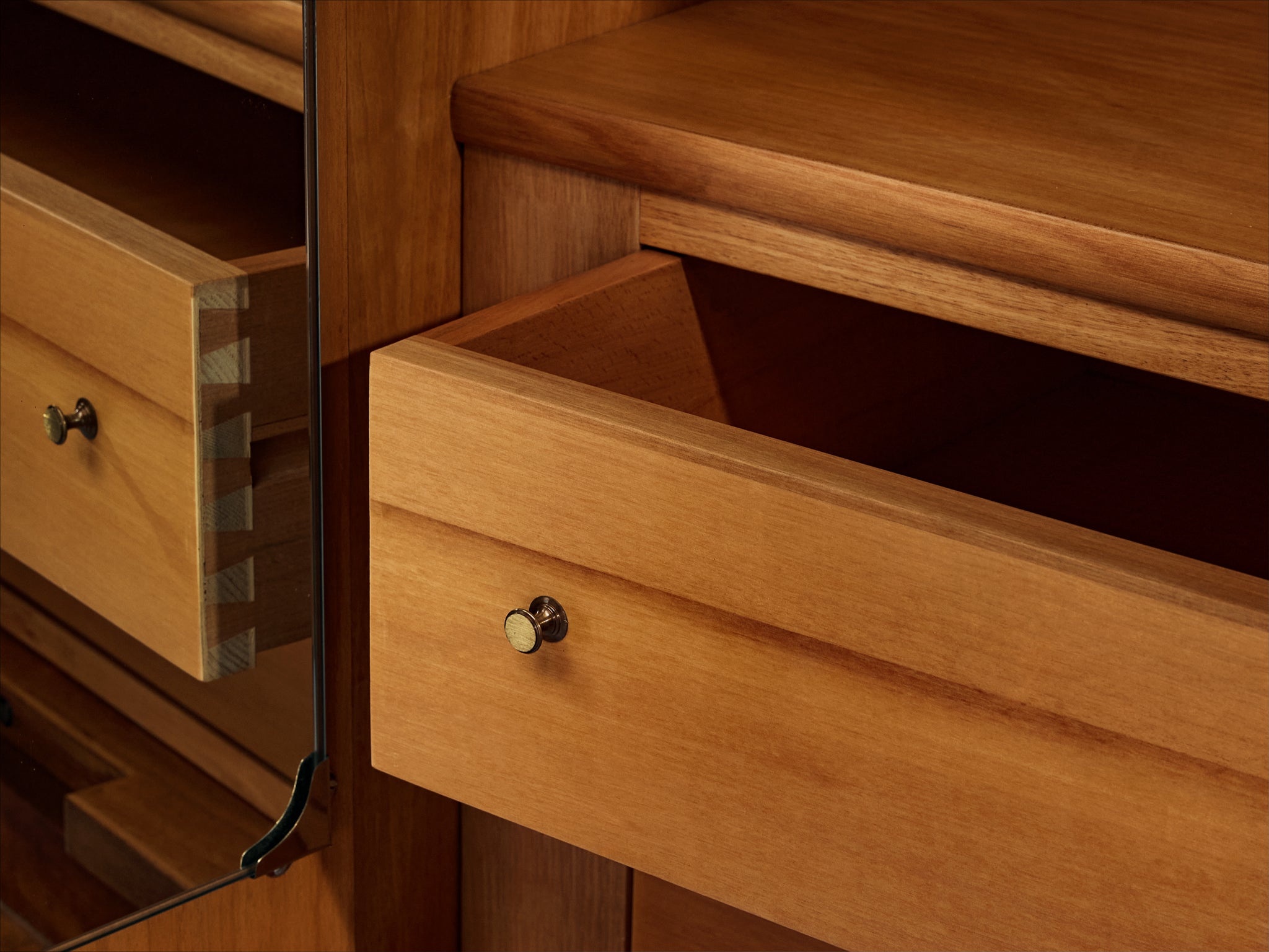 Italian Architectural Wall Unit in Walnut Case pieces and storage cabinets Morentz