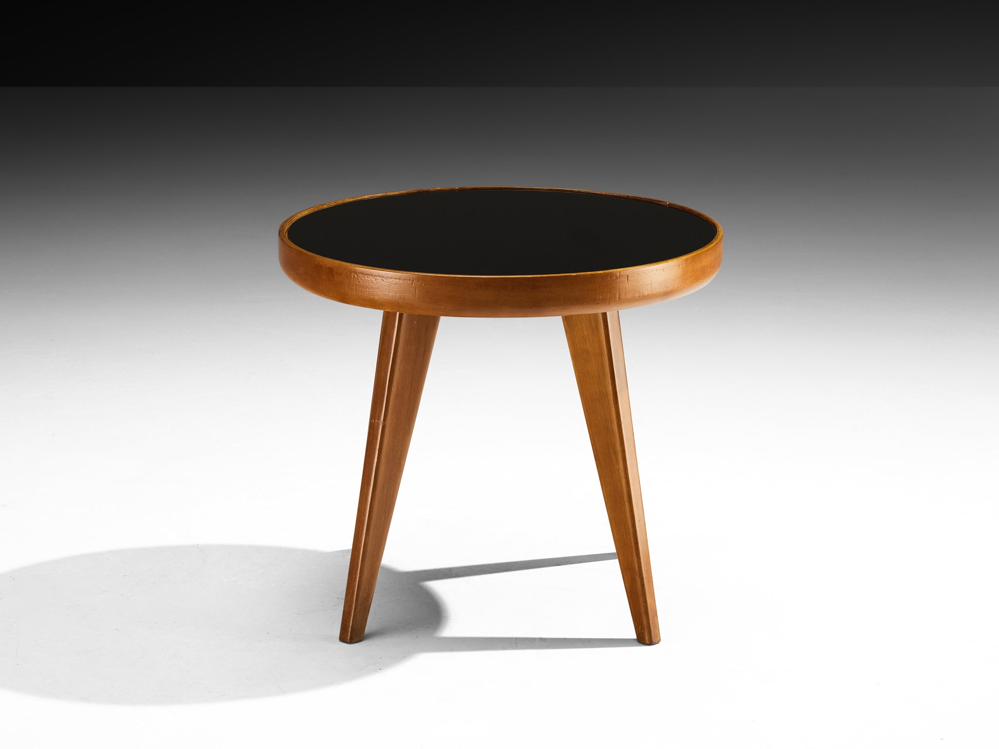 1940s Mid-Century Modern Italian Side Table in Wood and Glass Tables Morentz