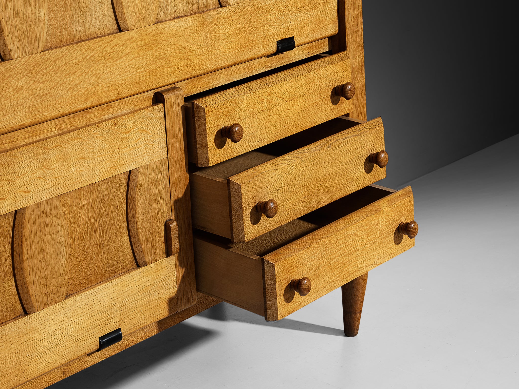 Guillerme & Chambron Cabinet in Solid Oak Case pieces and storage cabinets Morentz