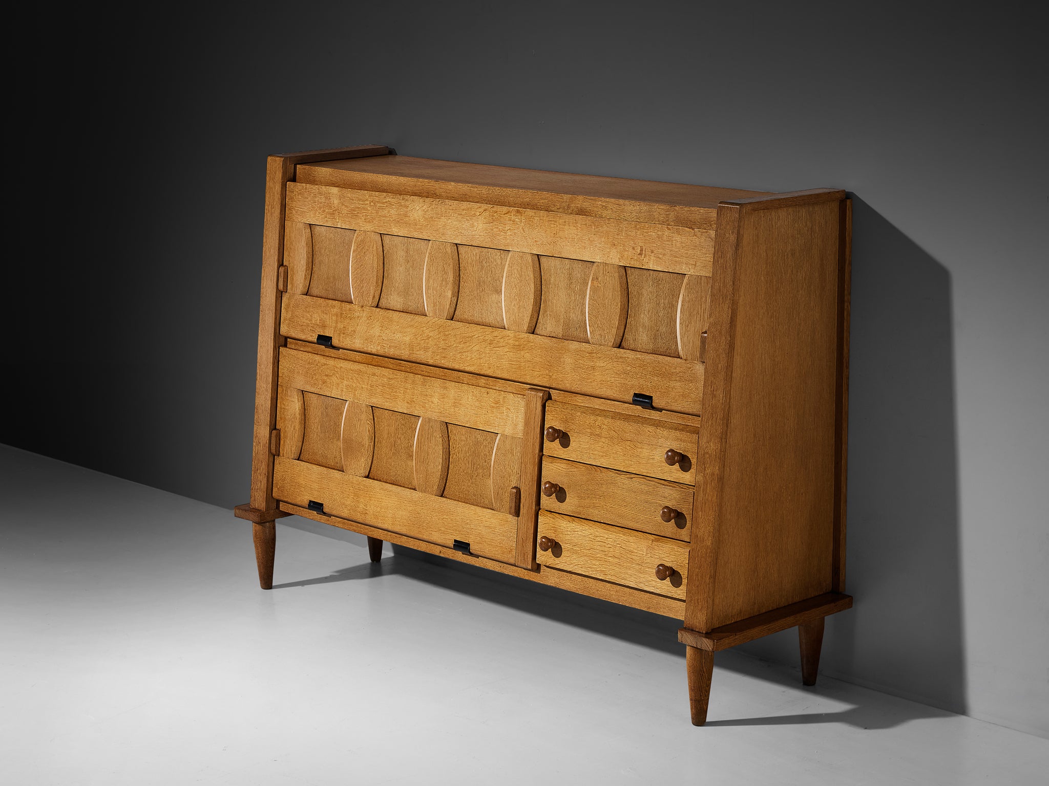 Guillerme & Chambron Cabinet in Solid Oak Case pieces and storage cabinets Morentz