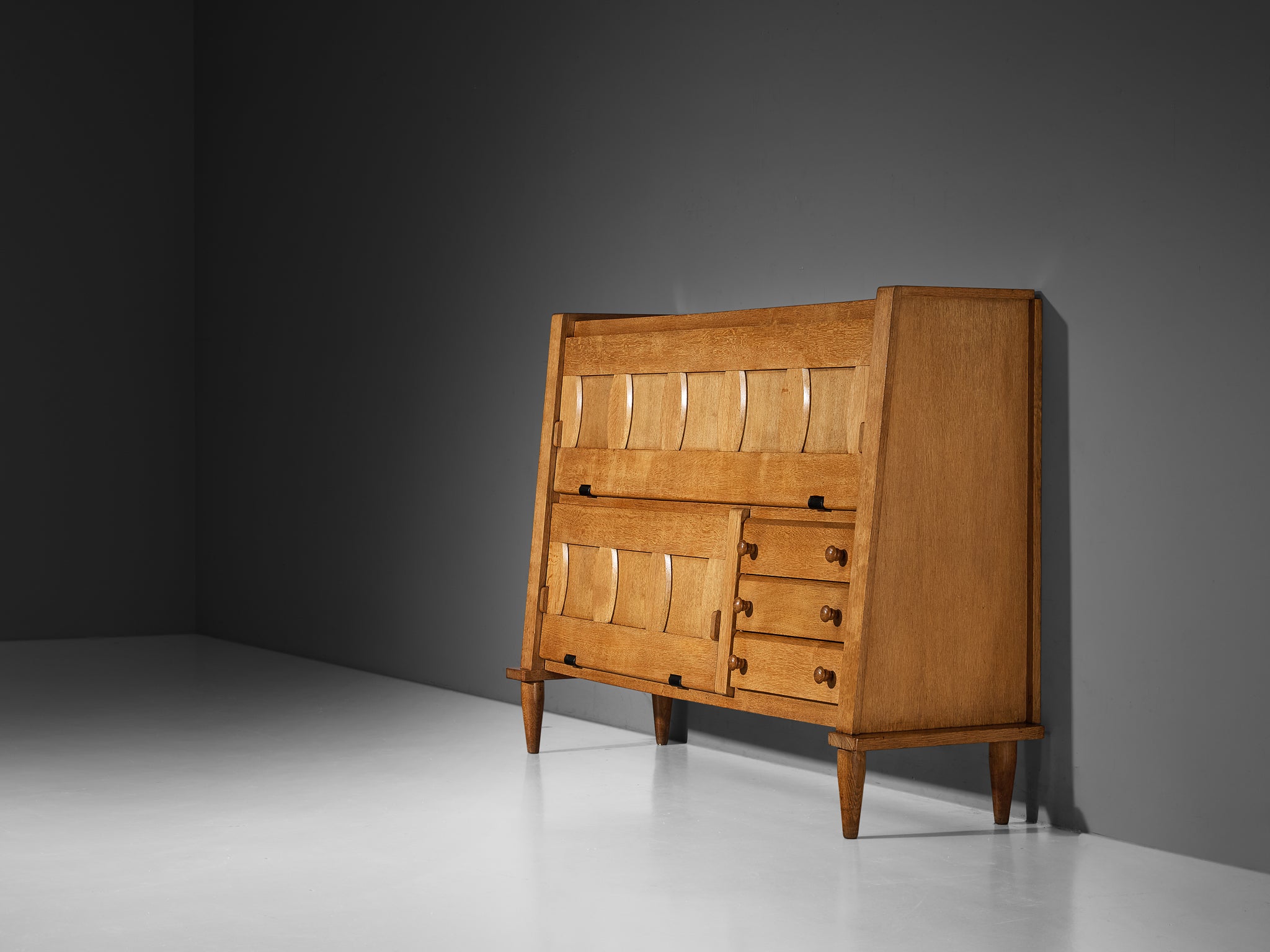 Guillerme & Chambron Cabinet in Solid Oak Case pieces and storage cabinets Morentz