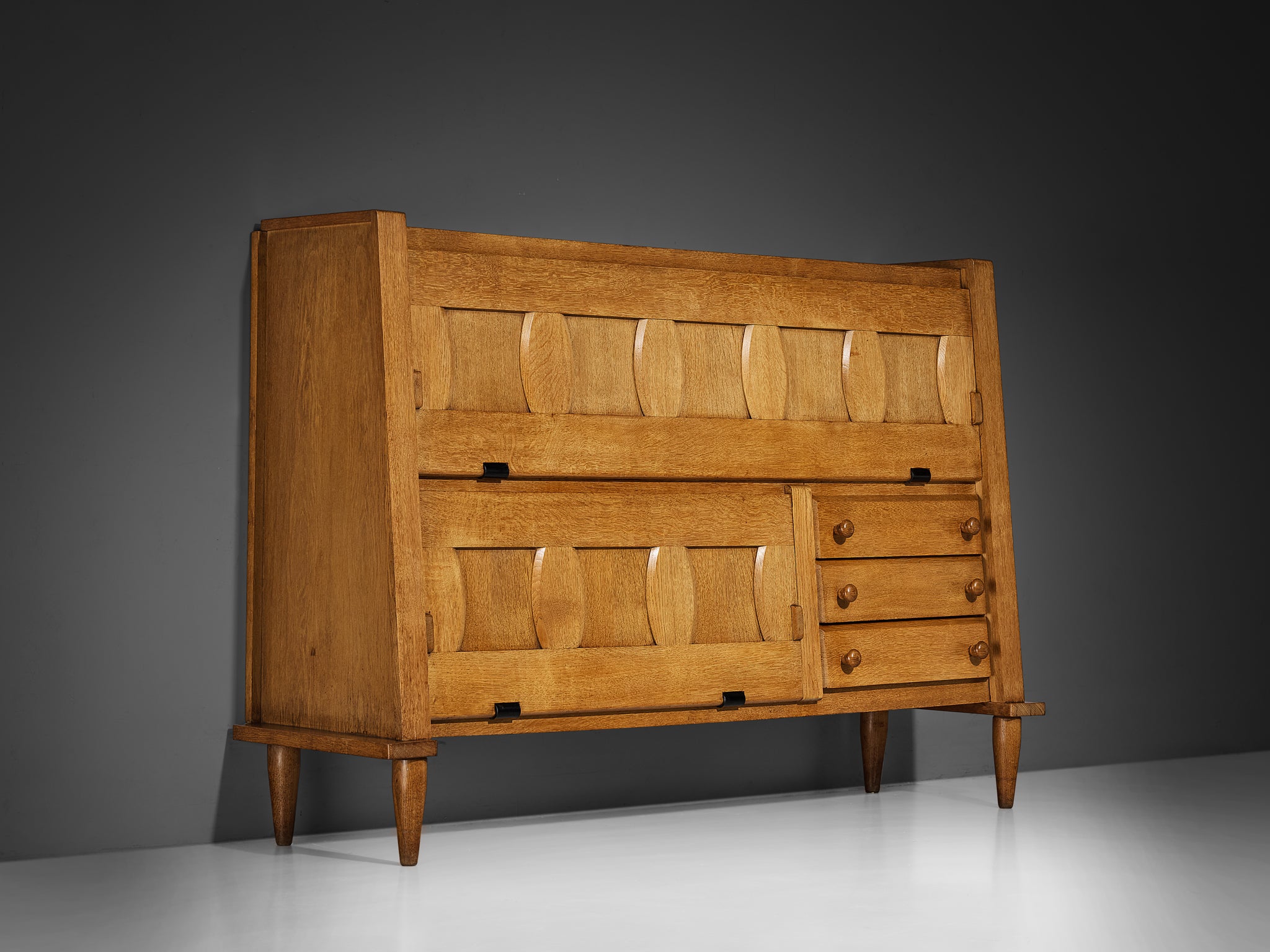 Guillerme & Chambron Cabinet in Solid Oak Case pieces and storage cabinets Morentz