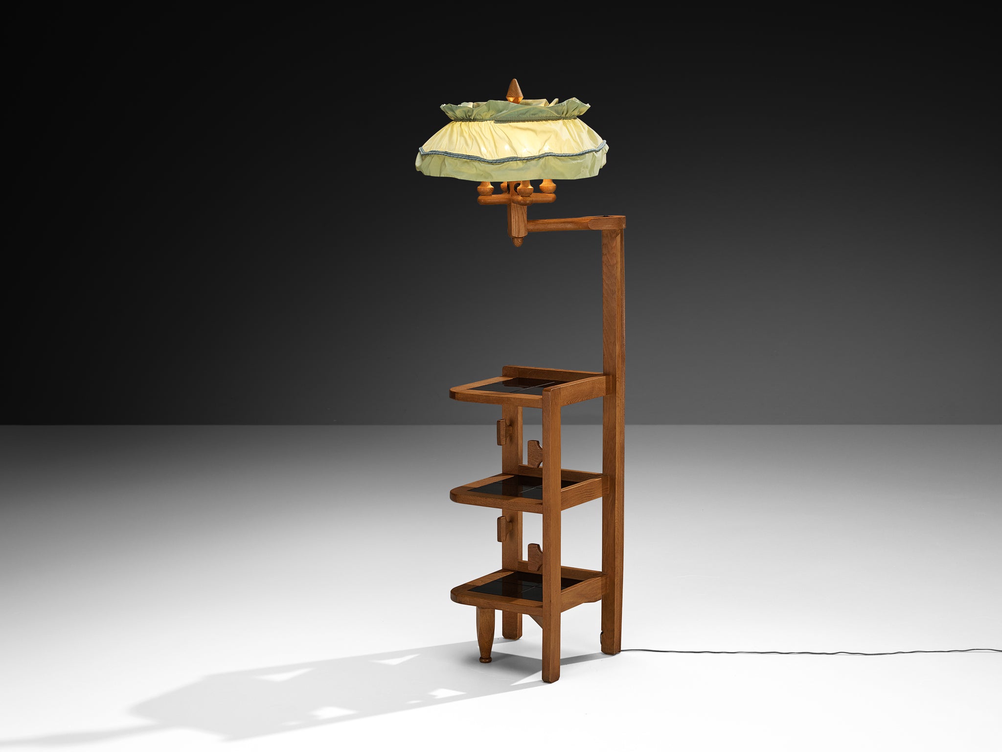 Guillerme & Chambron Floor Lamp with Integrated Side Tables Lighting Morentz